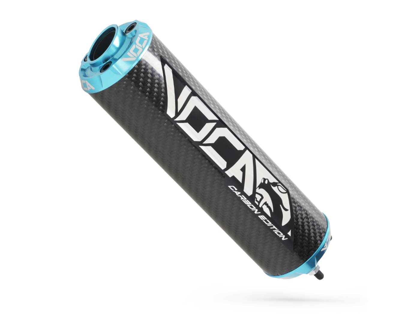 Voca Racing Koncový tlumič výfuku VOCA Karbon - CNC koncovka světle modrá VCR-RD30400/CACY