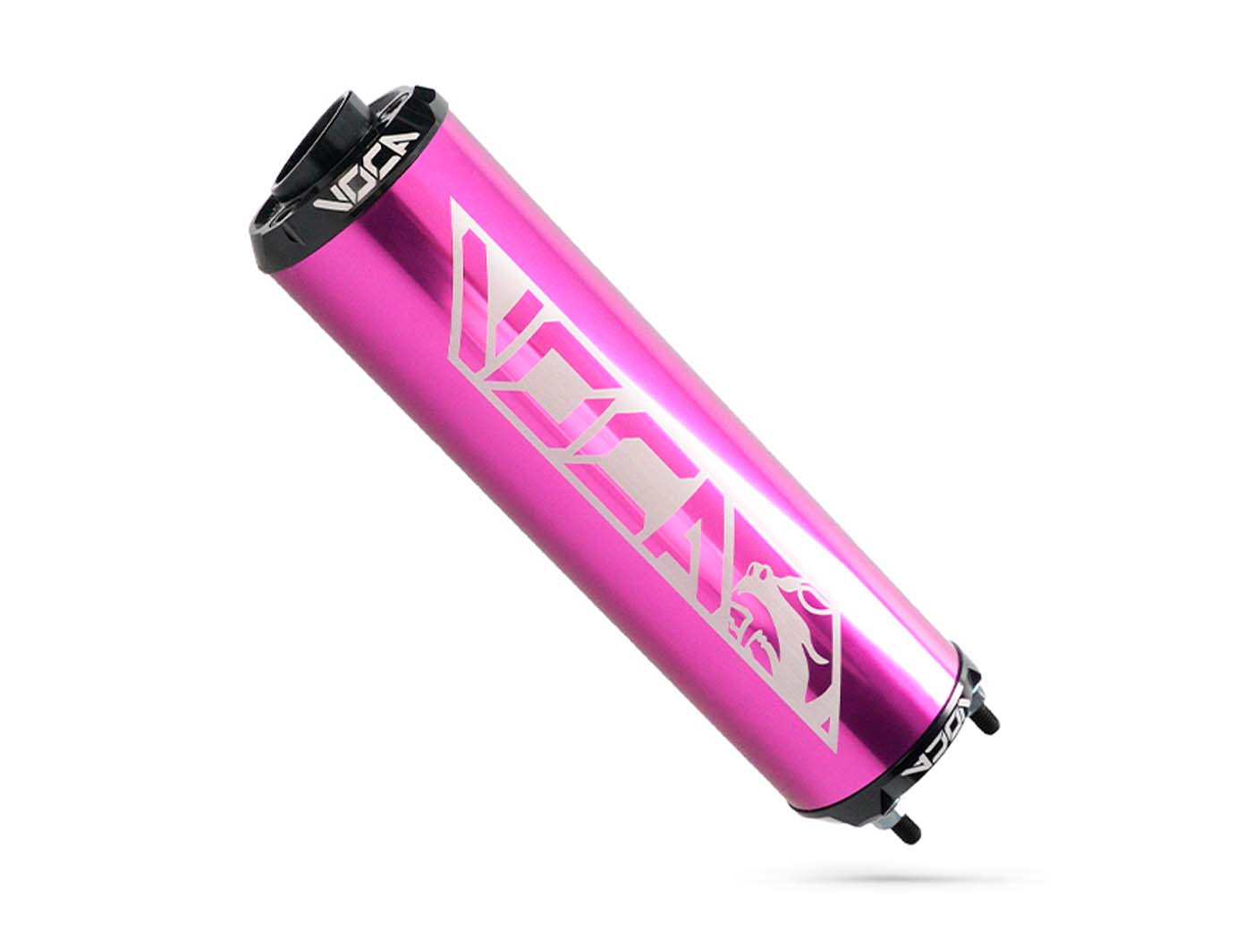 Voca Racing Zadní tlumič výfuku VOCA, hliníkový, fialový - CNC koncovka černá VCR-RD30400/PUBK