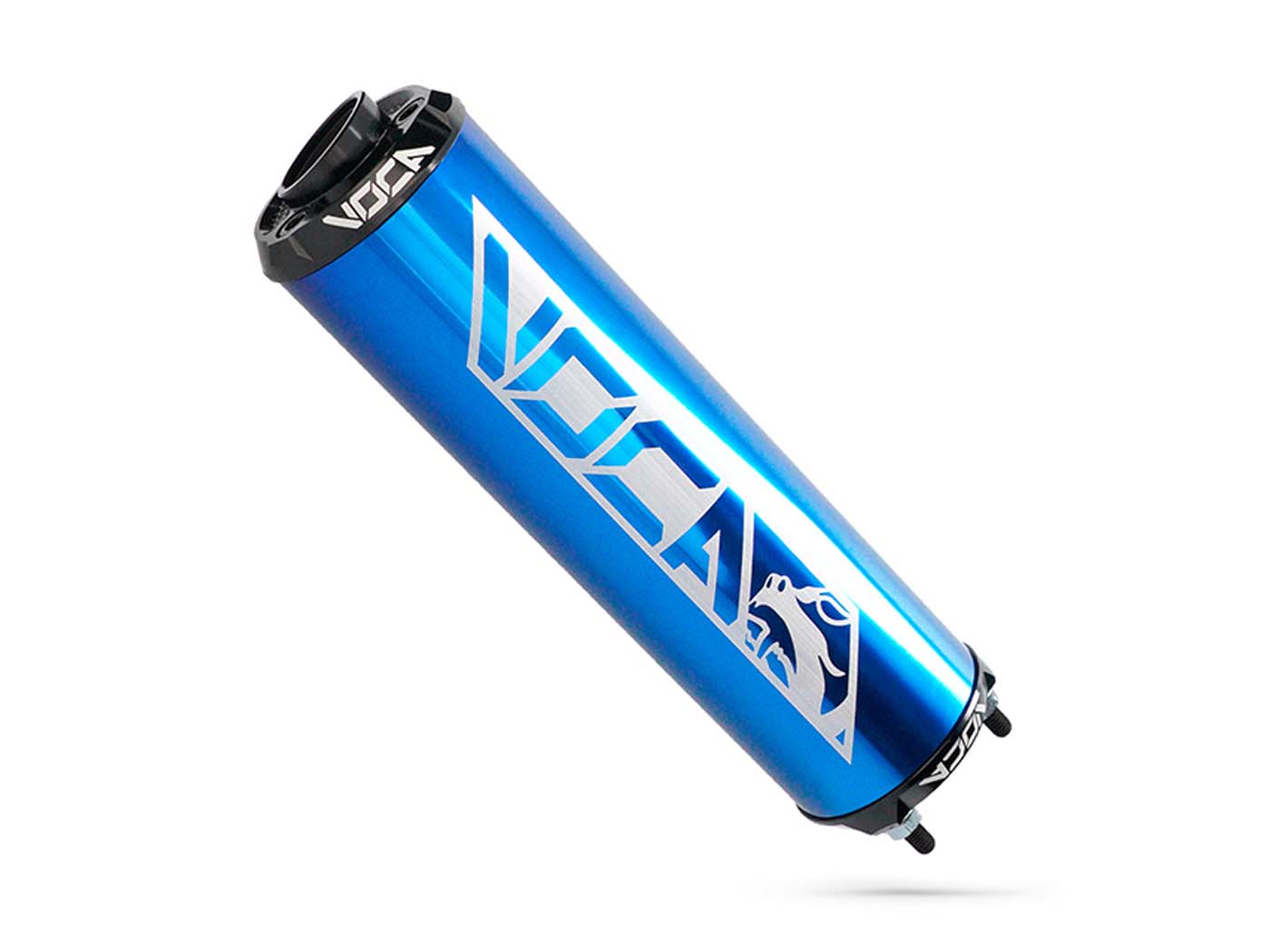 Voca Racing Zadní tlumič výfuku VOCA, hliníkový, modrý – CNC koncovka černá VCR-RD30400/BLBK