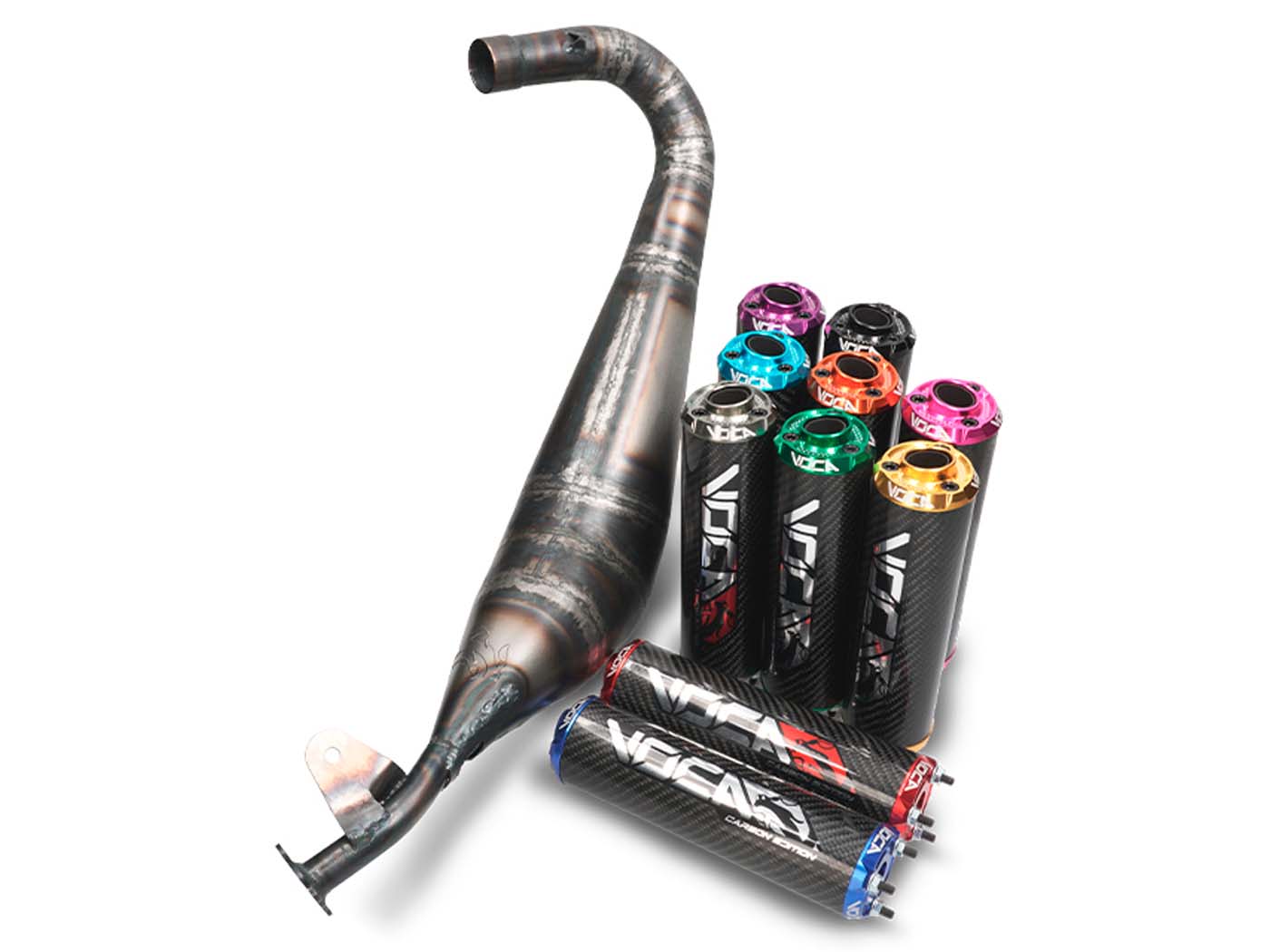 Výfuk Voca Racing BigBore 100 ccm pro Yamaha DT50, DT80 s hranatým válcem (Portugalsko) VCR-RD34130