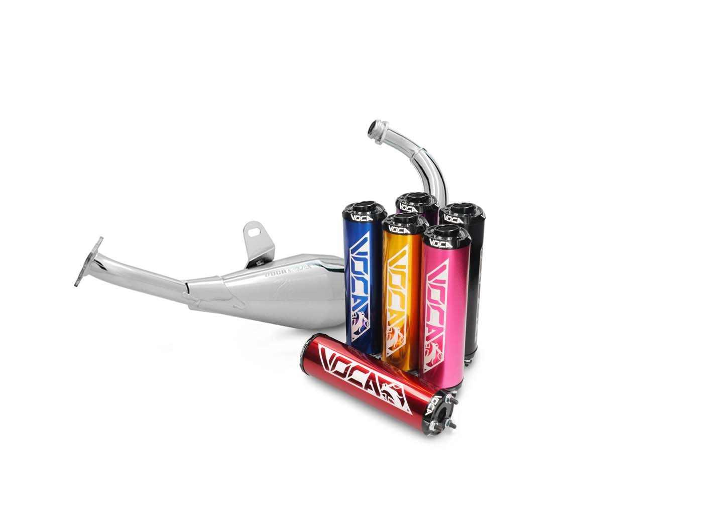 Voca Racing Výfuk Voca Chrome 50/70cc pro Derbi Senda, DRD, Aprilia RX, SX VCR-RD15192