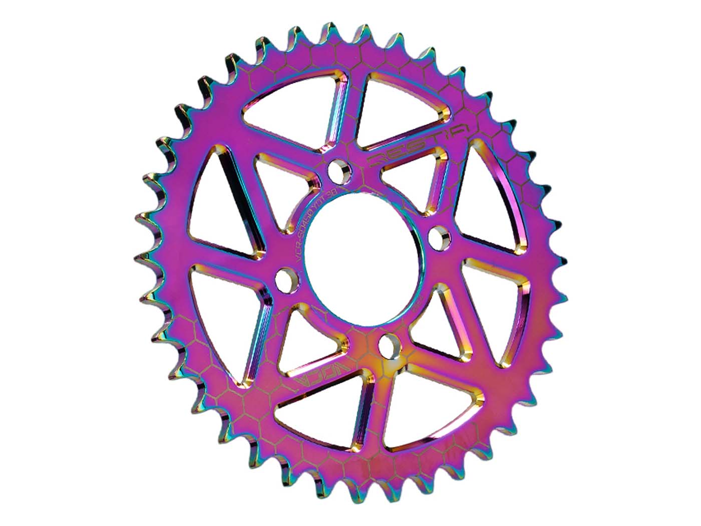 Voca Racing Rozeta Voca CNC 38 zubů 420 titan pro Yamaha DT 50 VCR-SD450.YDT.38/TI