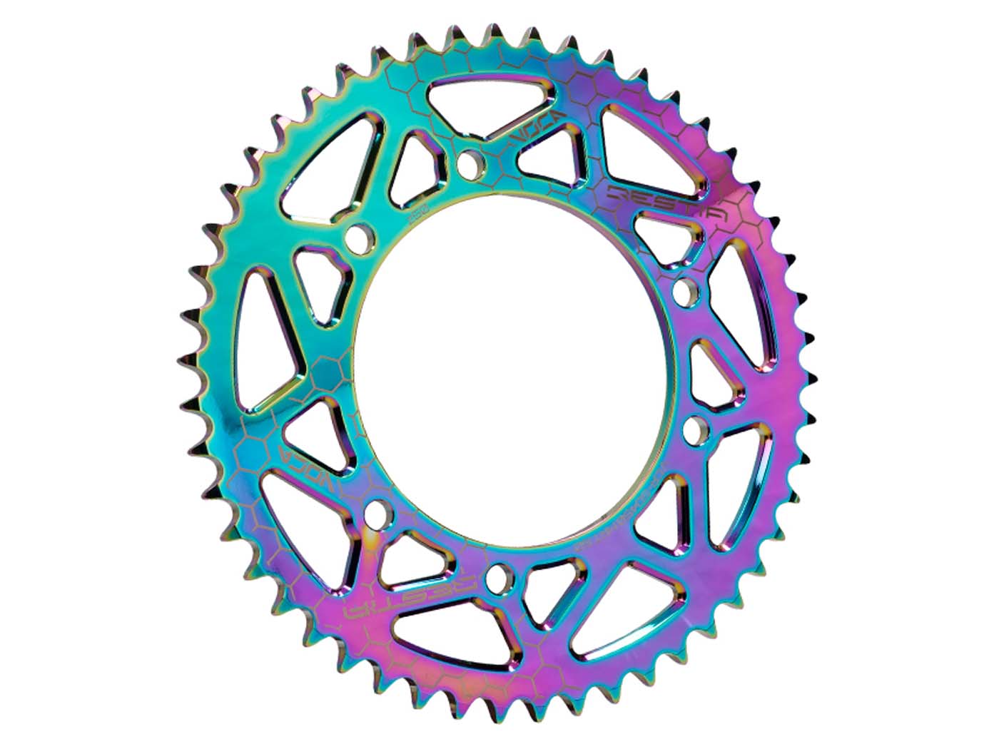 Voca Racing Rozeta Voca CNC 50 zubů 420 titan pro Derbi Senda, MRT VCR-SD450.MRT.50/TI