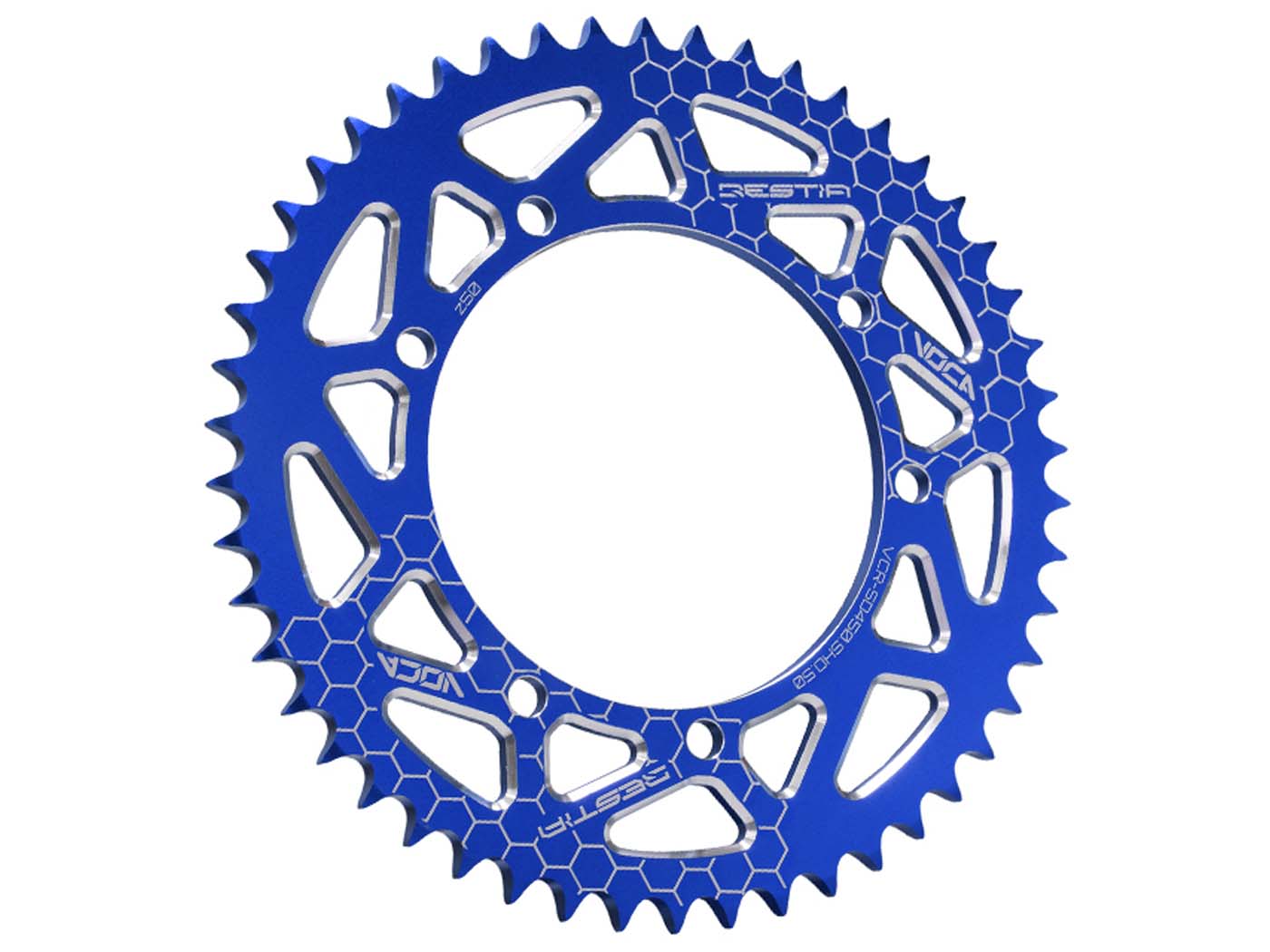 Voca Racing Rozeta Voca CNC 50 zubů 428 modrá pro Sherco Enduro, SM VCR-SD450.SHO.50/BL