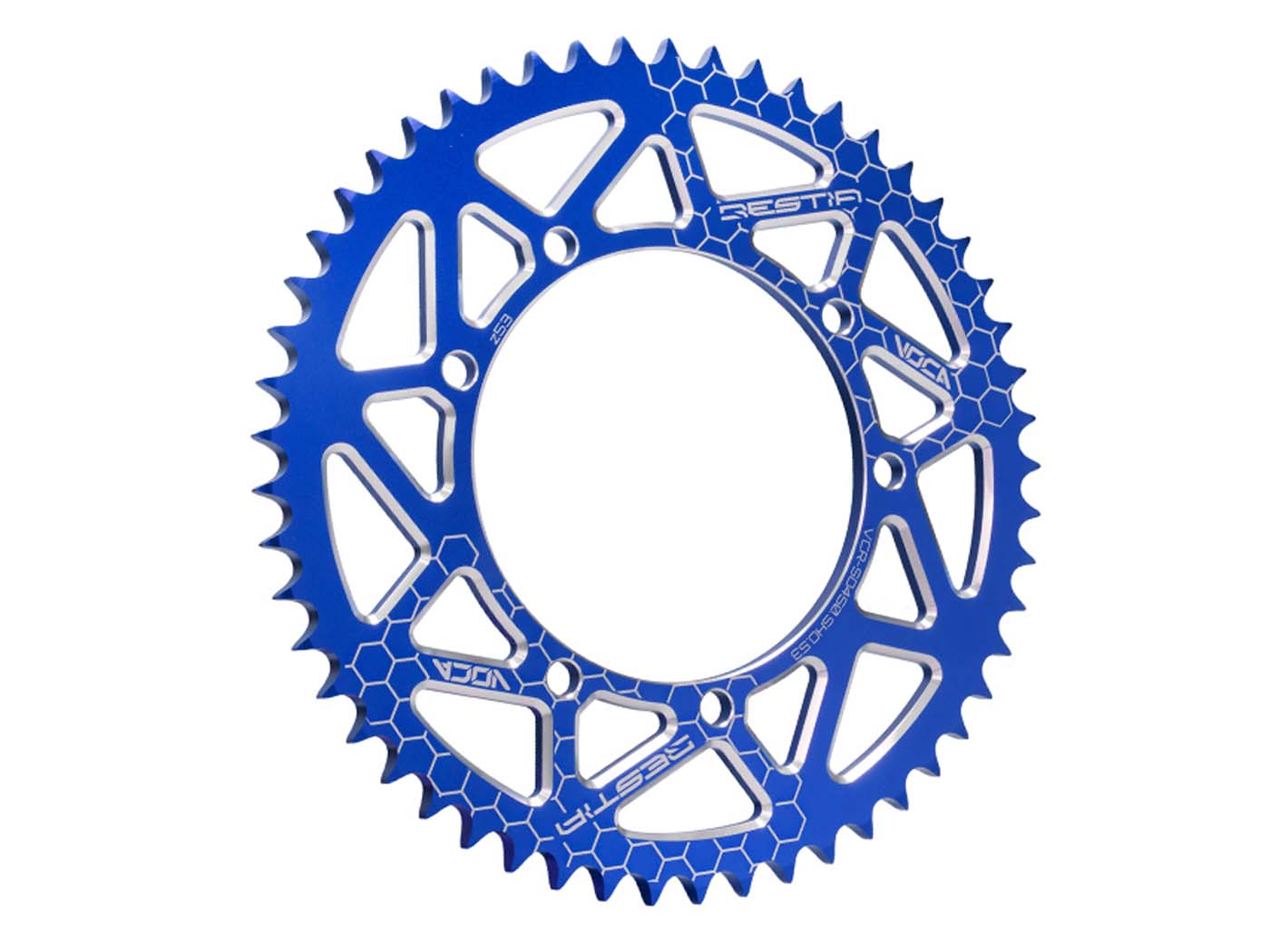 Voca Racing Rozeta Voca CNC 53 zubů 428 modrá pro Sherco Enduro, SM VCR-SD450.SHO.53/BL