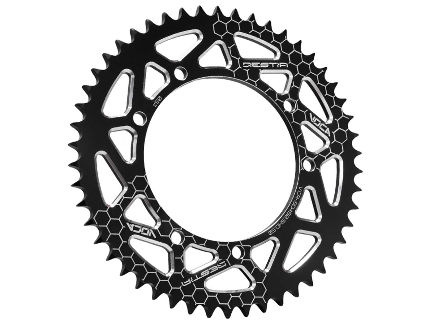 Voca Racing Rozeta Voca CNC 50 zubů 428 černá pro Sherco Enduro, SM VCR-SD450.SHO.50/BK