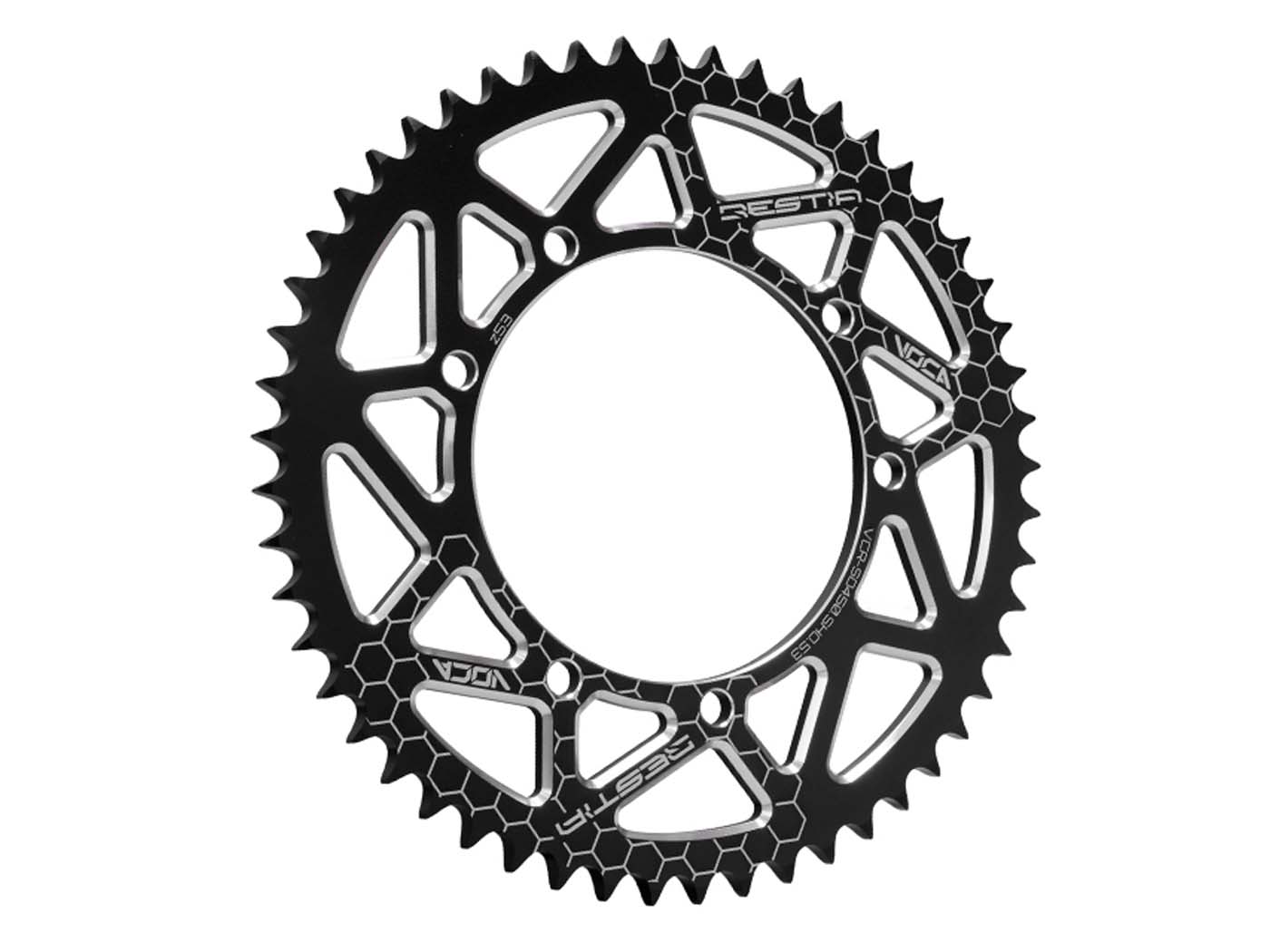 Voca Racing Rozeta Voca CNC 53 zubů 428 černá pro Sherco Enduro, SM VCR-SD450.SHO.53/BK
