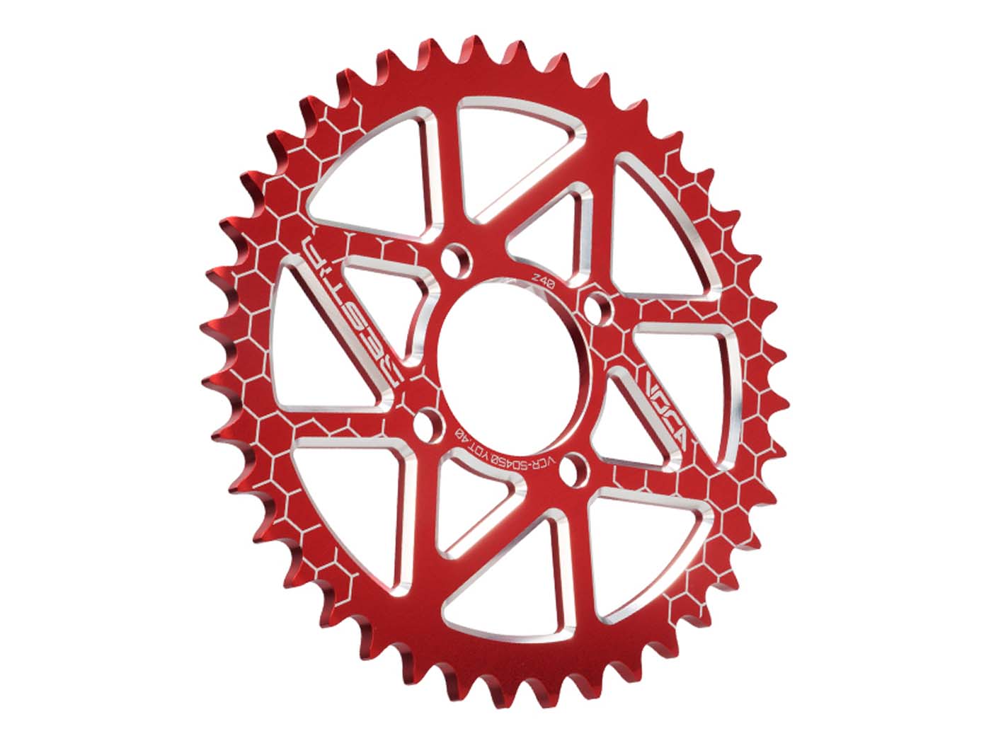 Voca Racing Rozeta Voca CNC 40 zubů 420 červená pro Yamaha DT 50 VCR-SD450.YDT.40/RE