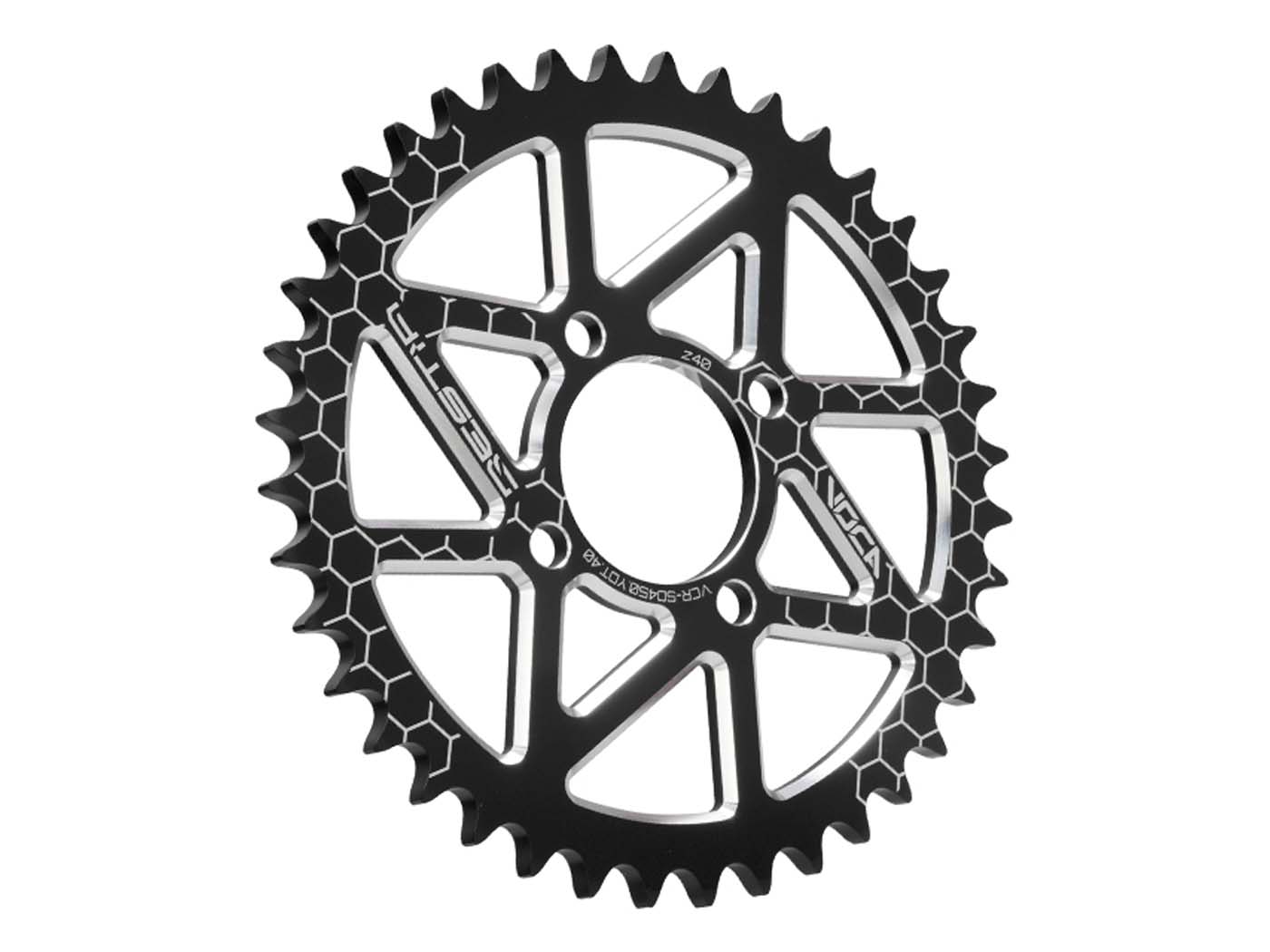 Voca Racing Rozeta Voca CNC 40 zubů 420 černá pro Yamaha DT 50 VCR-SD450.YDT.40/BK