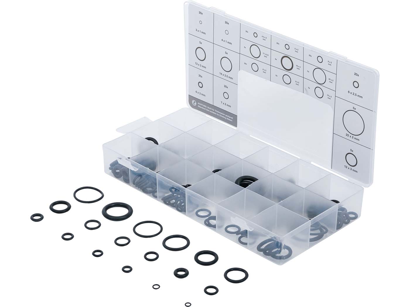 BGS technic Sada O-kroužků v boxu 225 kusů