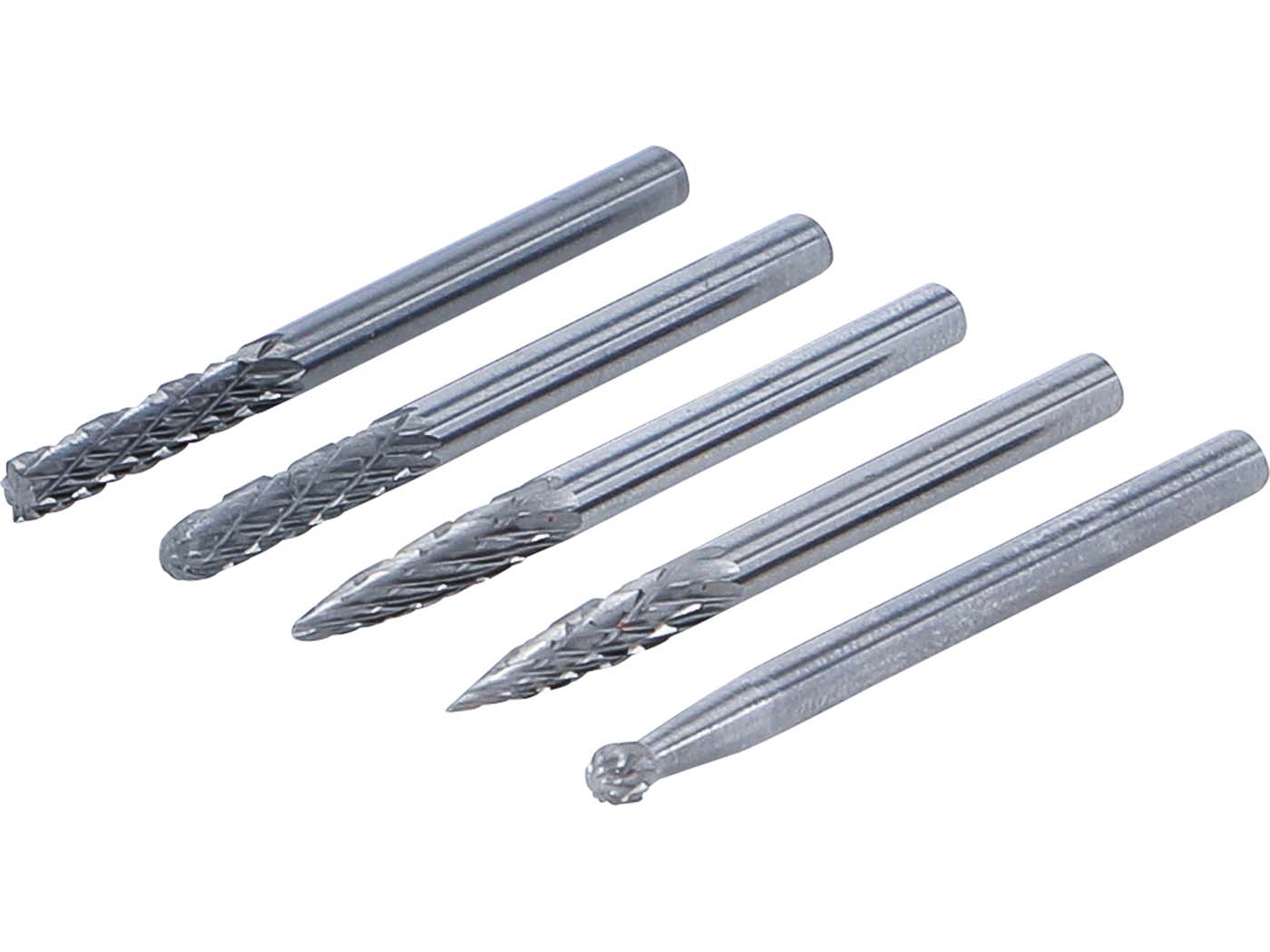 BGS technic Sada HSS rotačních pilníků 3 mm, 5dílná pro rotační nástroj