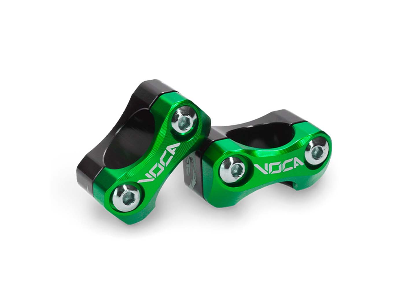 Voca Racing Objímka řídítek, montážní sada VOCA V2 HB28 CNC 22–28 - zelená VCR-SD960.V2/GR
