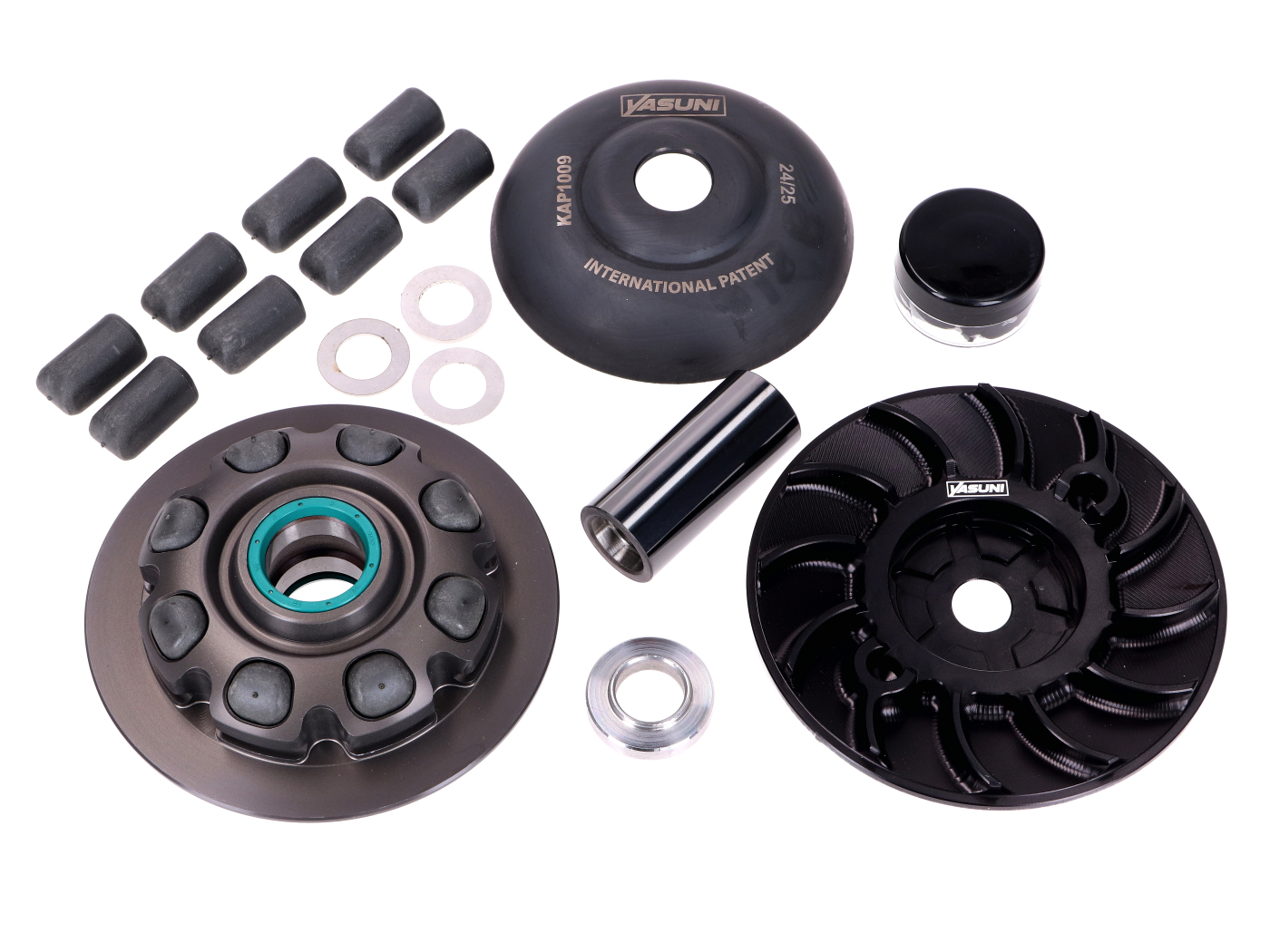 Variátor Yasuni HPRACE Axiální 70cc pro Minarelli, hřídel 13 mm, spojka 103 mm YASHPR073MIN