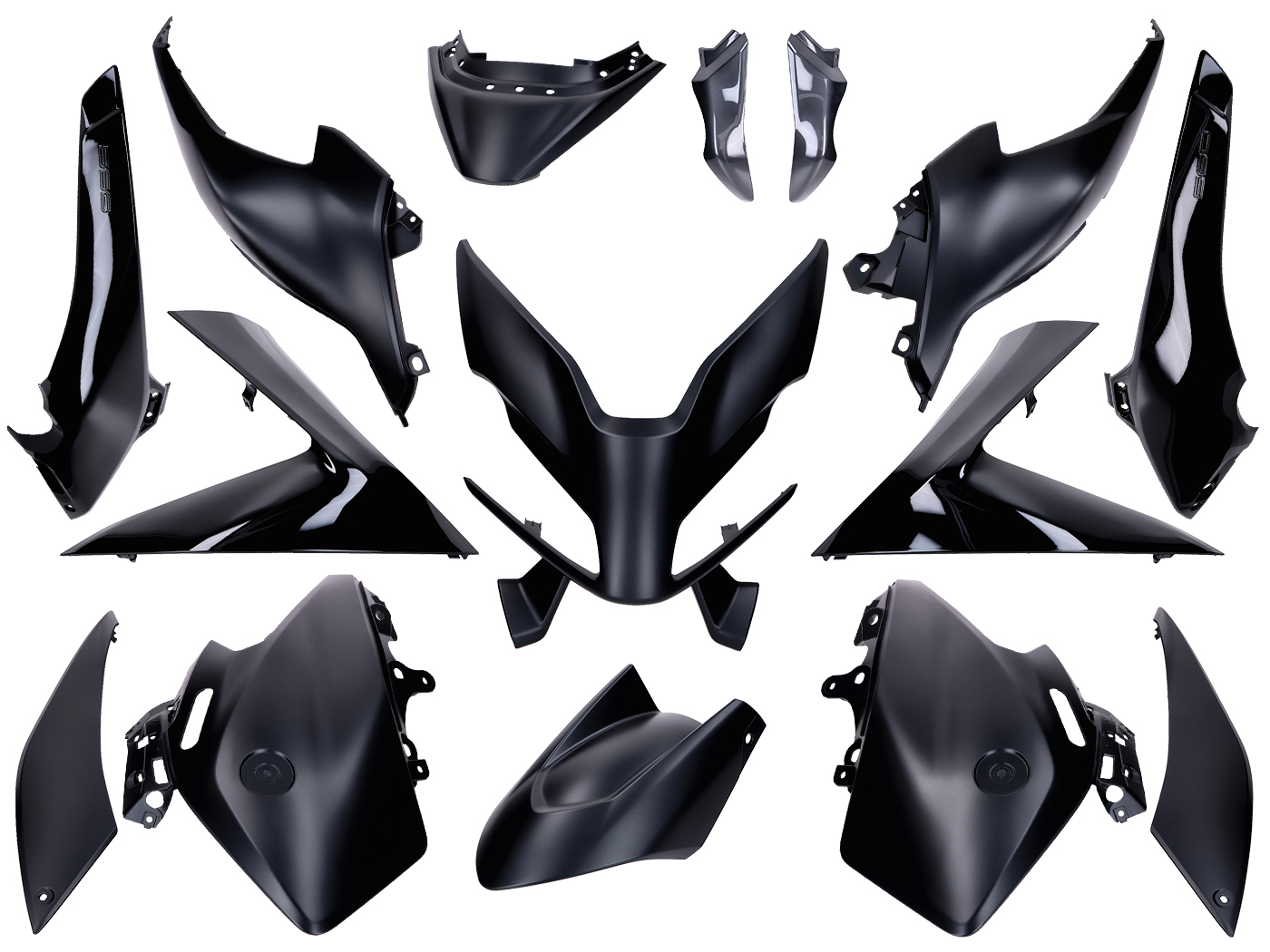 Sada kapotáže Naraku černá matná, 15dílná, pro Yamaha T-Max 560 2022–2024