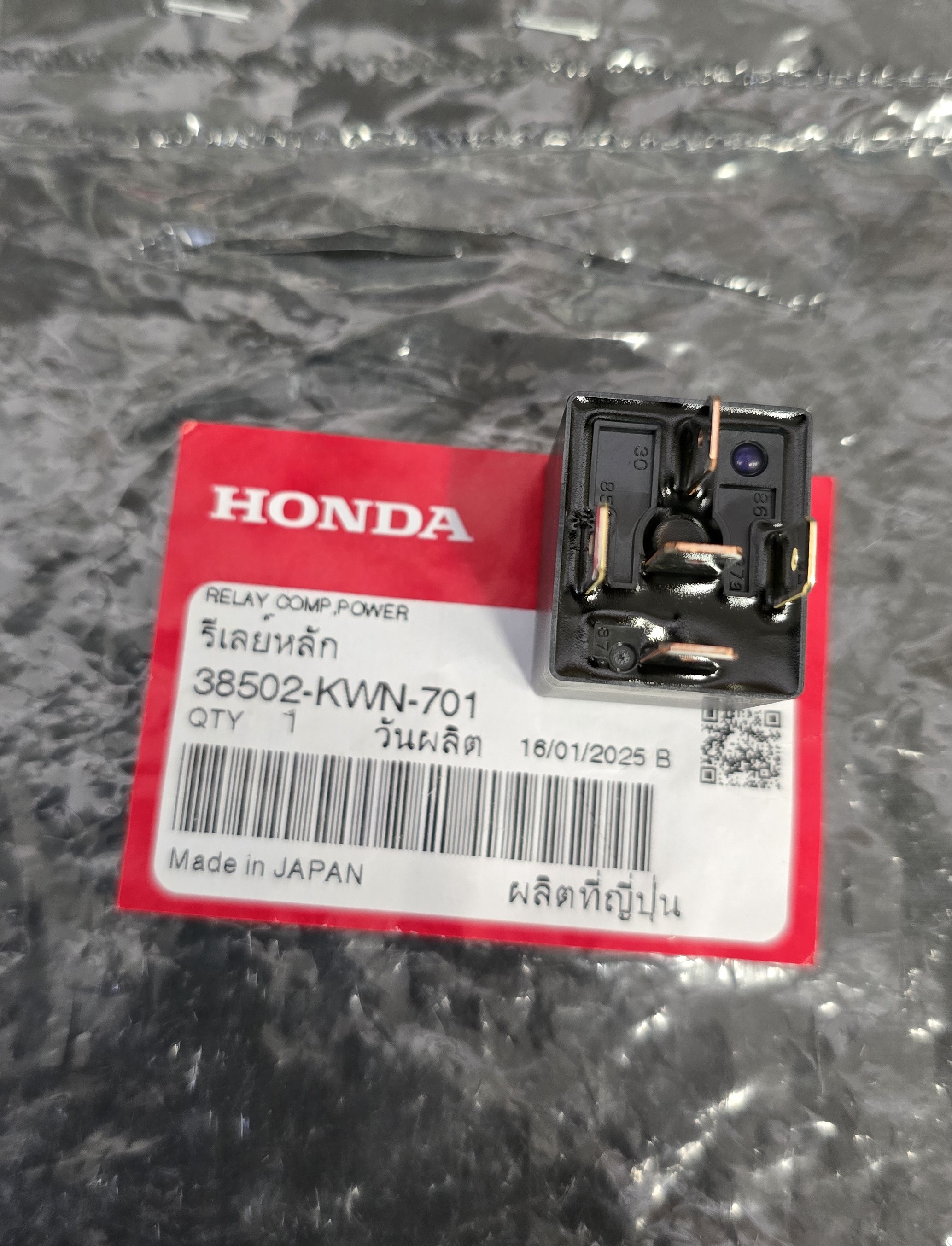 Startovací relé OEM Honda SH, PCX, Forza, Vision 38502kwn701