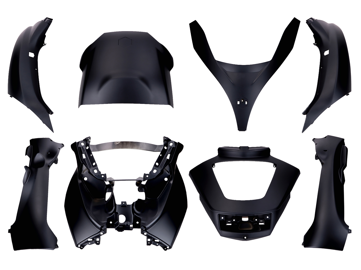101 Octane Sada kapotážních dílů 8dílná černá pro Piaggio MP3 125-500 2008-2012