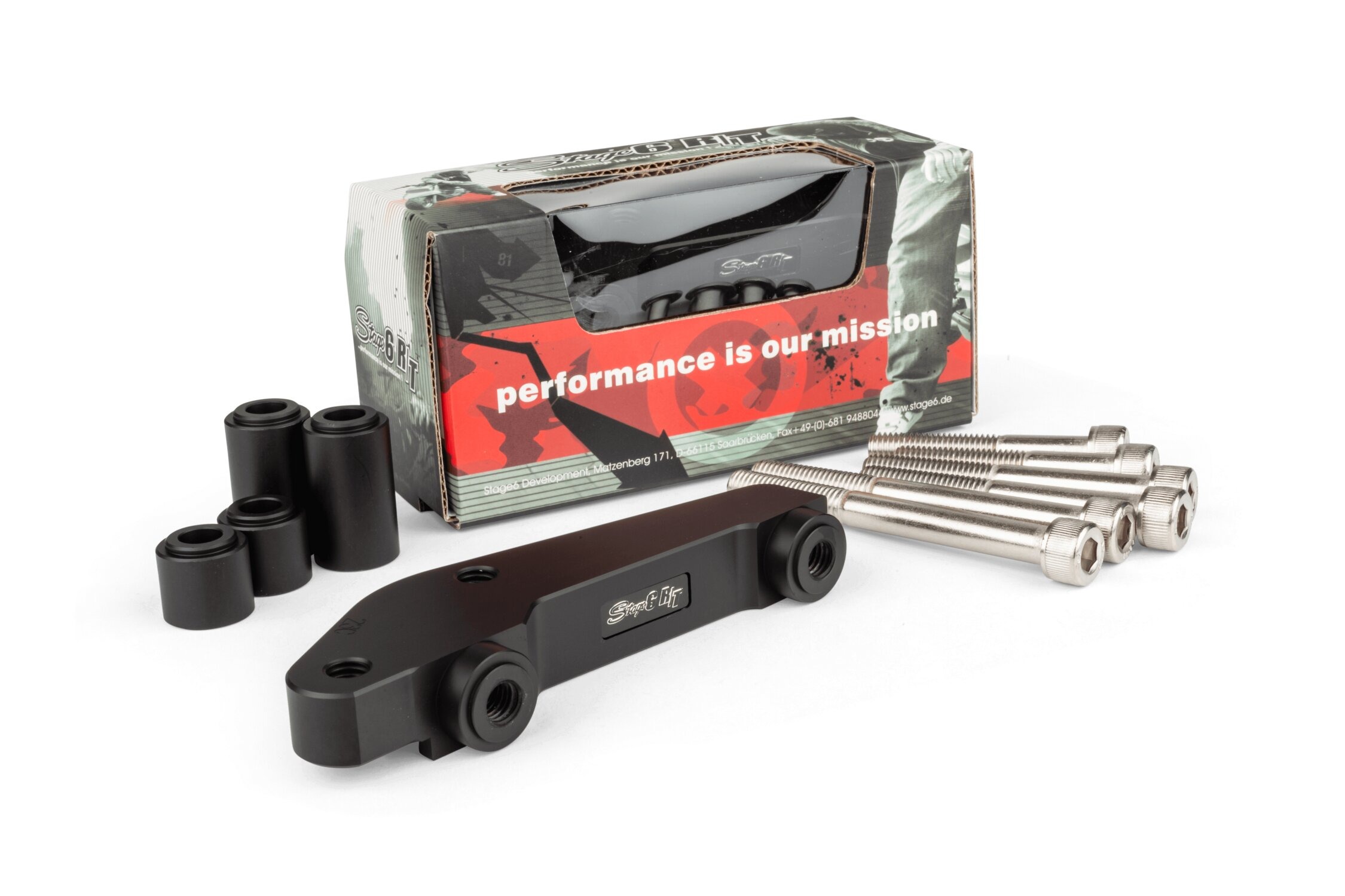 Adaptér brzdového třmenu Stage6 R/T 4-pístkový, Minarelli / Piaggio