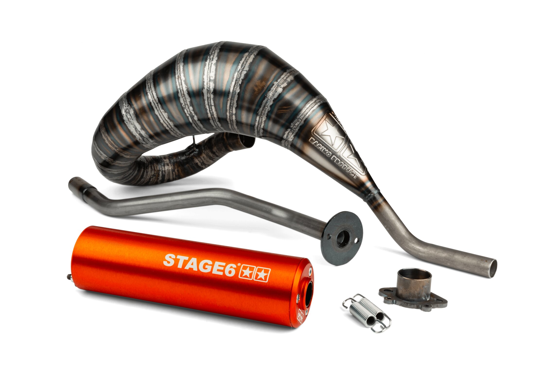 Výfuk Stage6 80 - 90 Derbi oranžový
