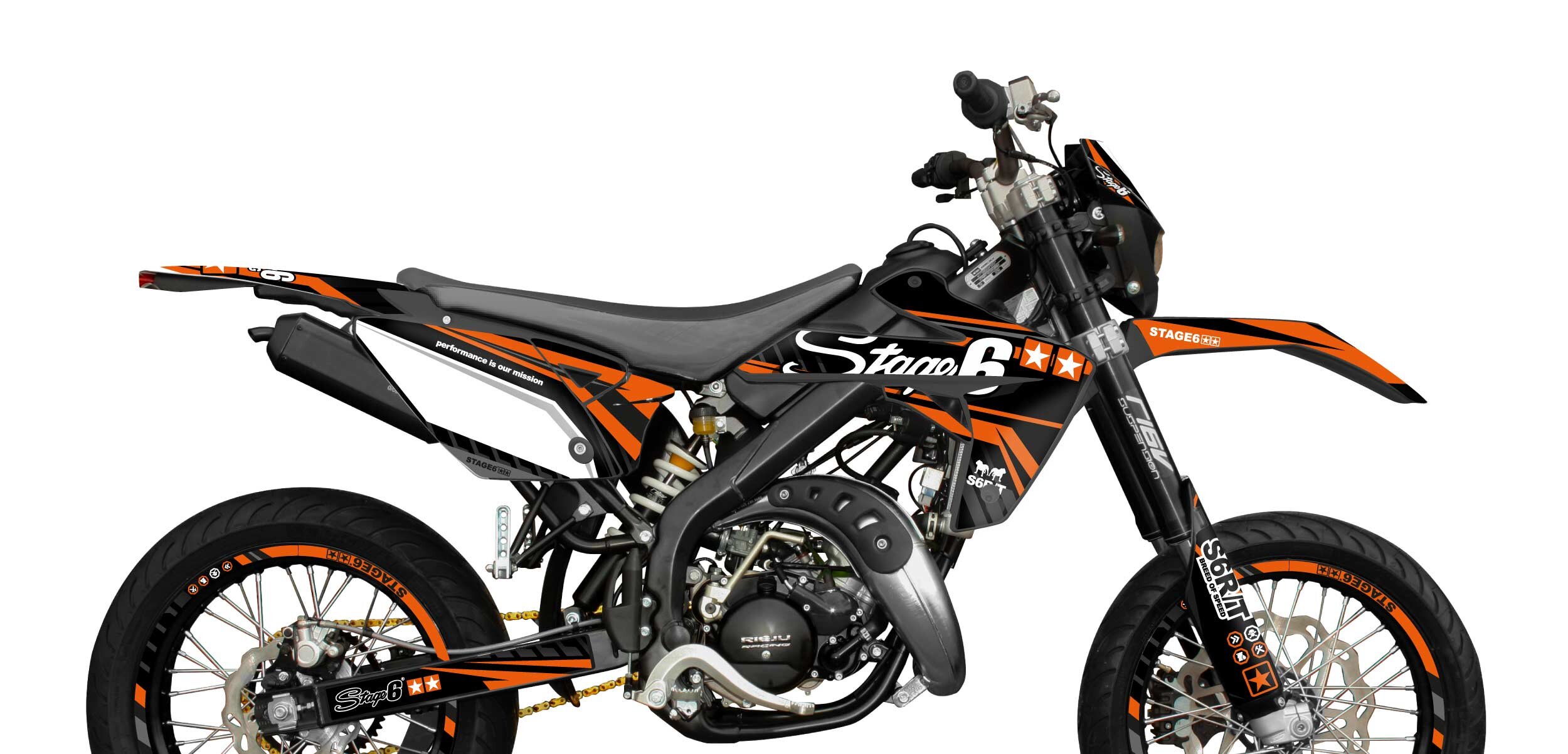 Stage6 Sada samolepek  Rieju MRT 2009 - 2021 Stage6, oranžová