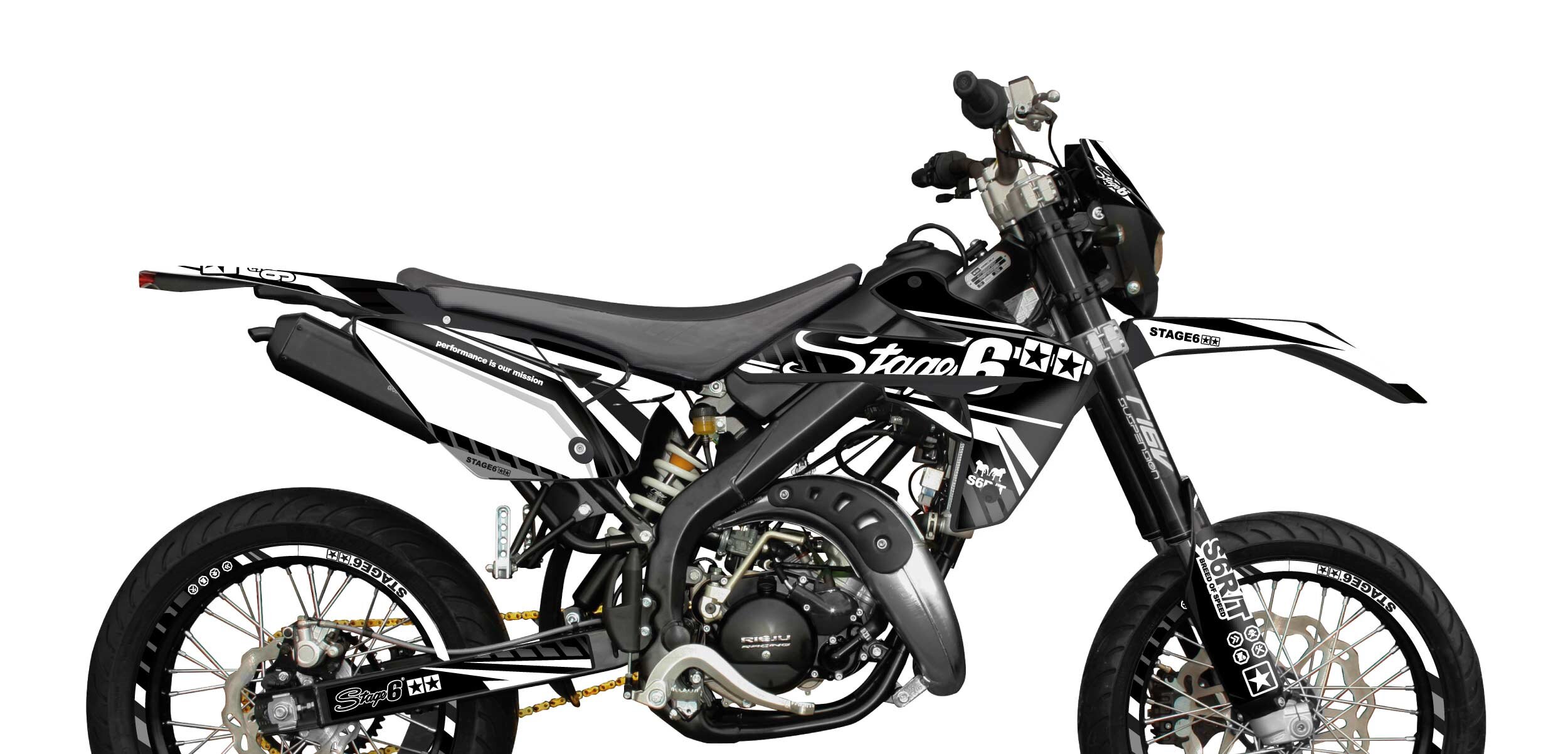 Stage6 Sada samolepek  Rieju MRT 2009 - 2021 Stage6, bílá