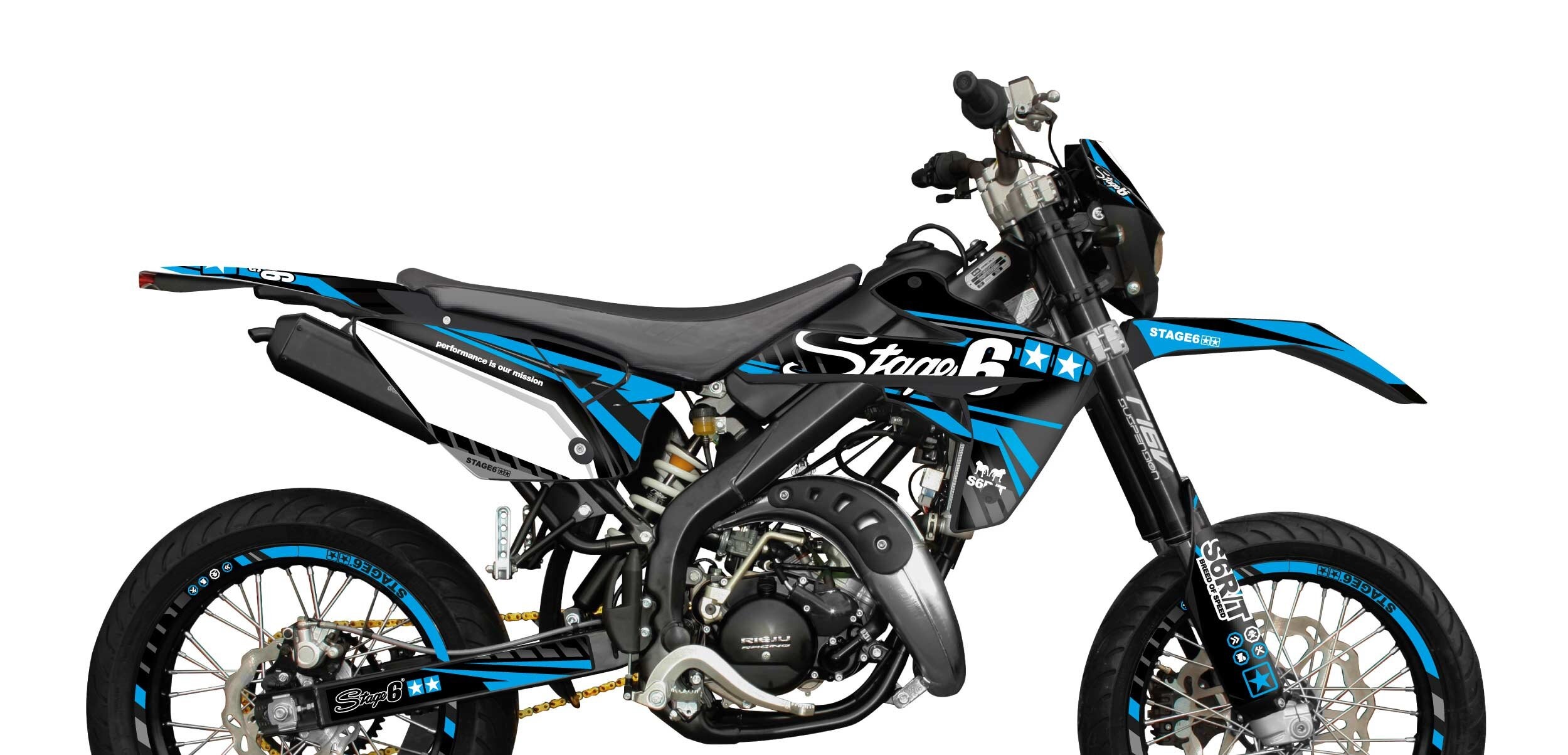 Stage6 Sada samolepek  Rieju MRT 2009 - 2021 Stage6, modrá