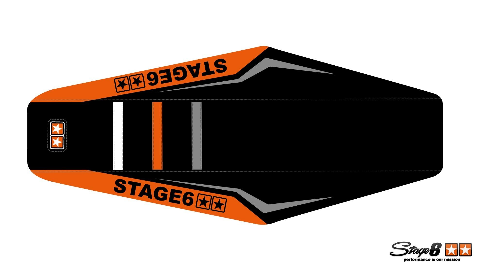 Potah sedla Derbi X-Treme 2011 - 2017 Stage6 Full Covering, oranžová