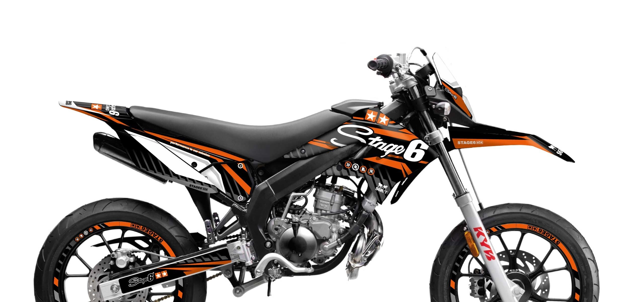 Stage6 Sada samolepek Derbi X-Treme 2011 - 2017 Stage6, oranžová