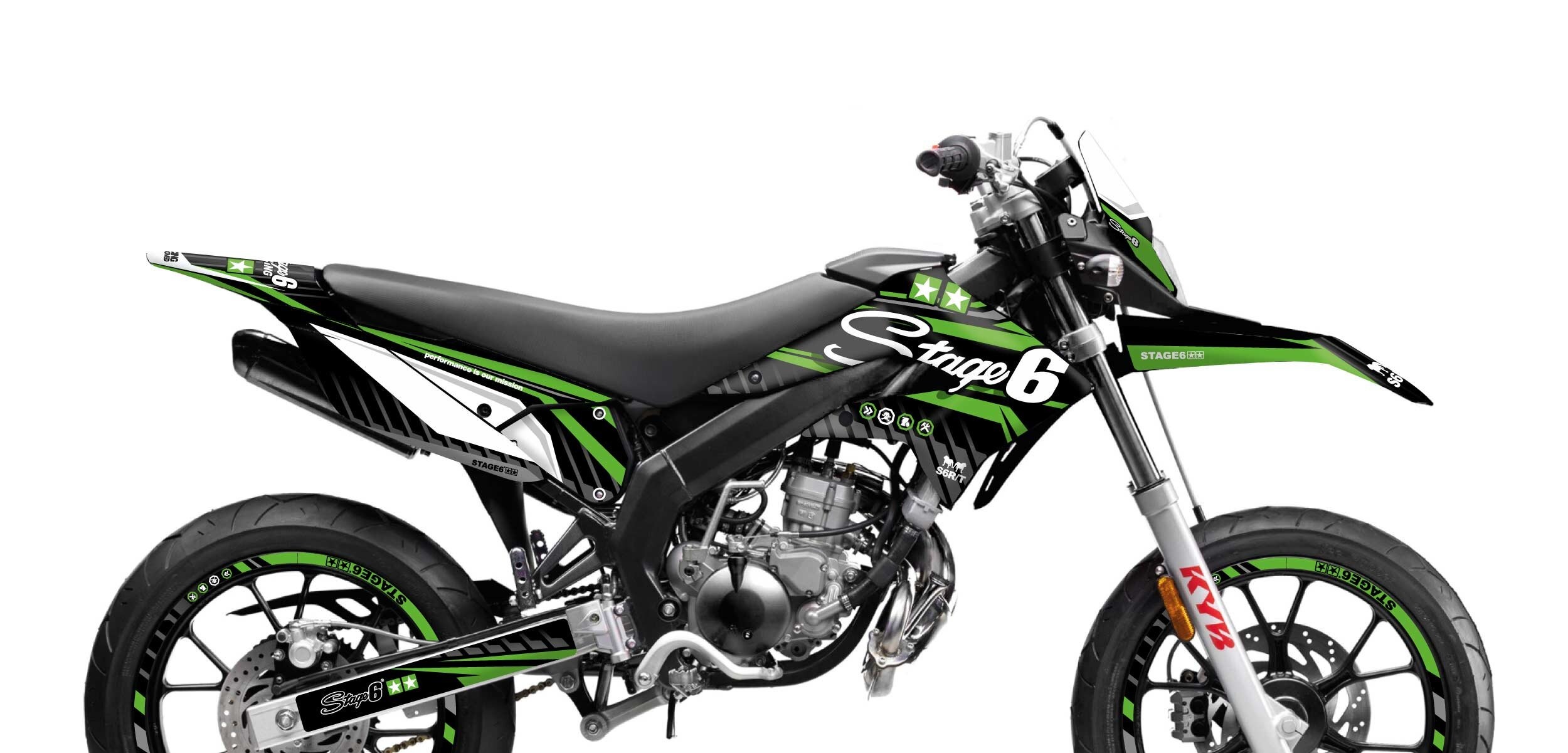 Stage6 Sada samolepek Derbi X-Treme 2011 - 2017 Stage6, zelená