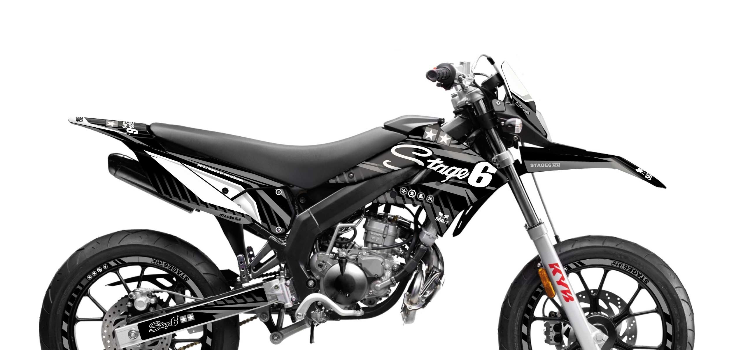 Stage6 Sada samolepek Derbi X-Treme 2011 - 2017 Stage6, černá