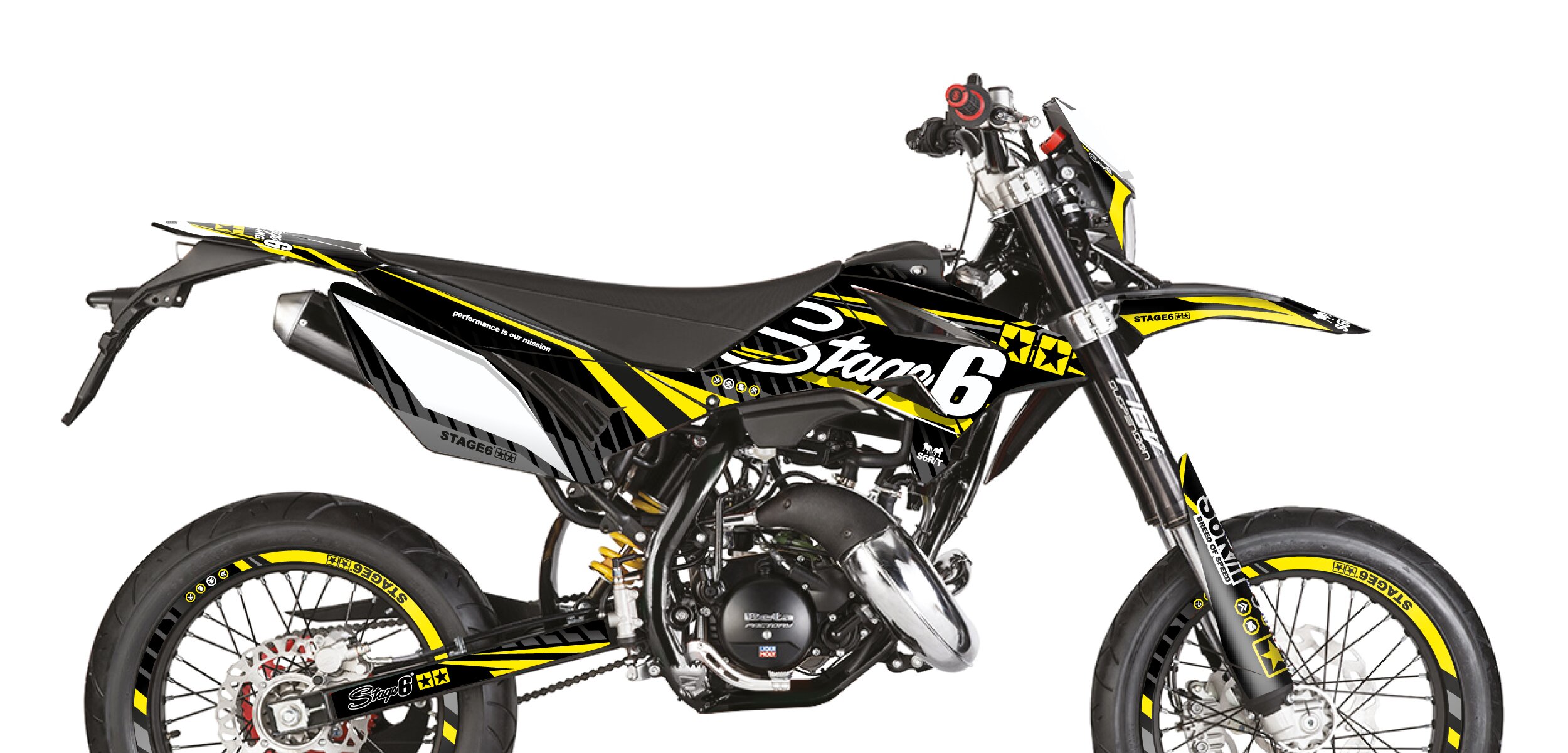 Stage6 Sada samolepek Beta RR 2011 - 2020 Stage6, žlutá