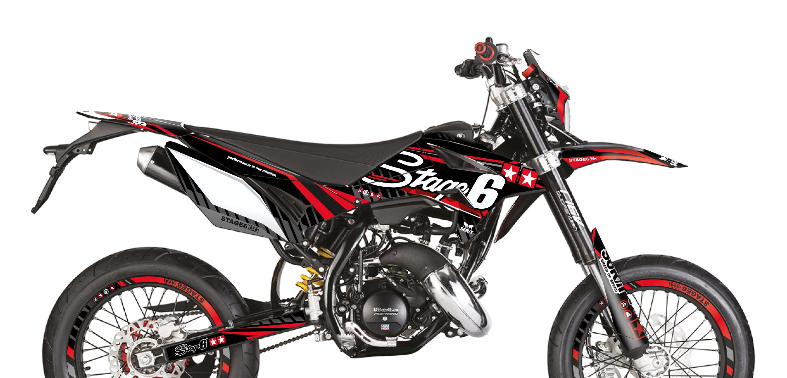 Stage6 Sada samolepek Beta RR 2011 - 2020 Stage6, červená