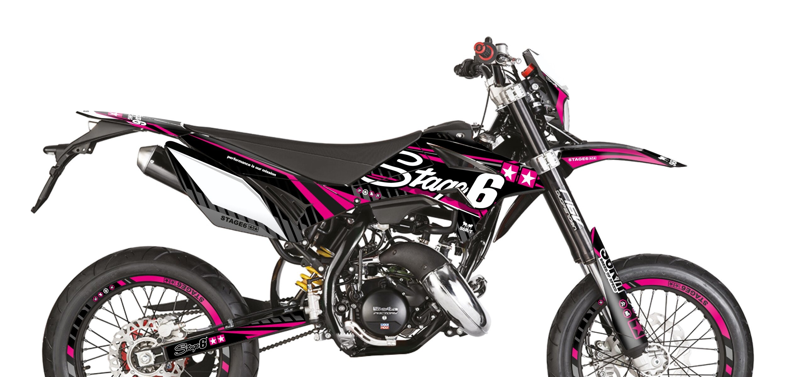 Stage6 Sada samolepek Beta RR 2011 - 2020 Stage6, růžová