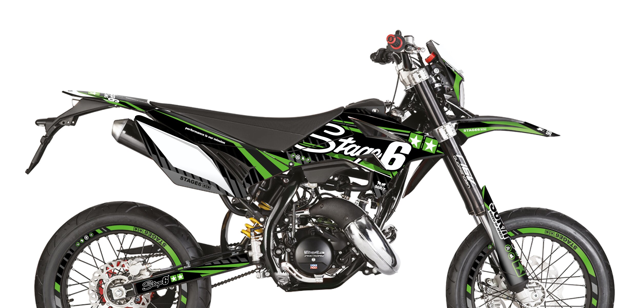 Stage6 Sada samolepek Beta RR 2011 - 2020 Stage6, zelená
