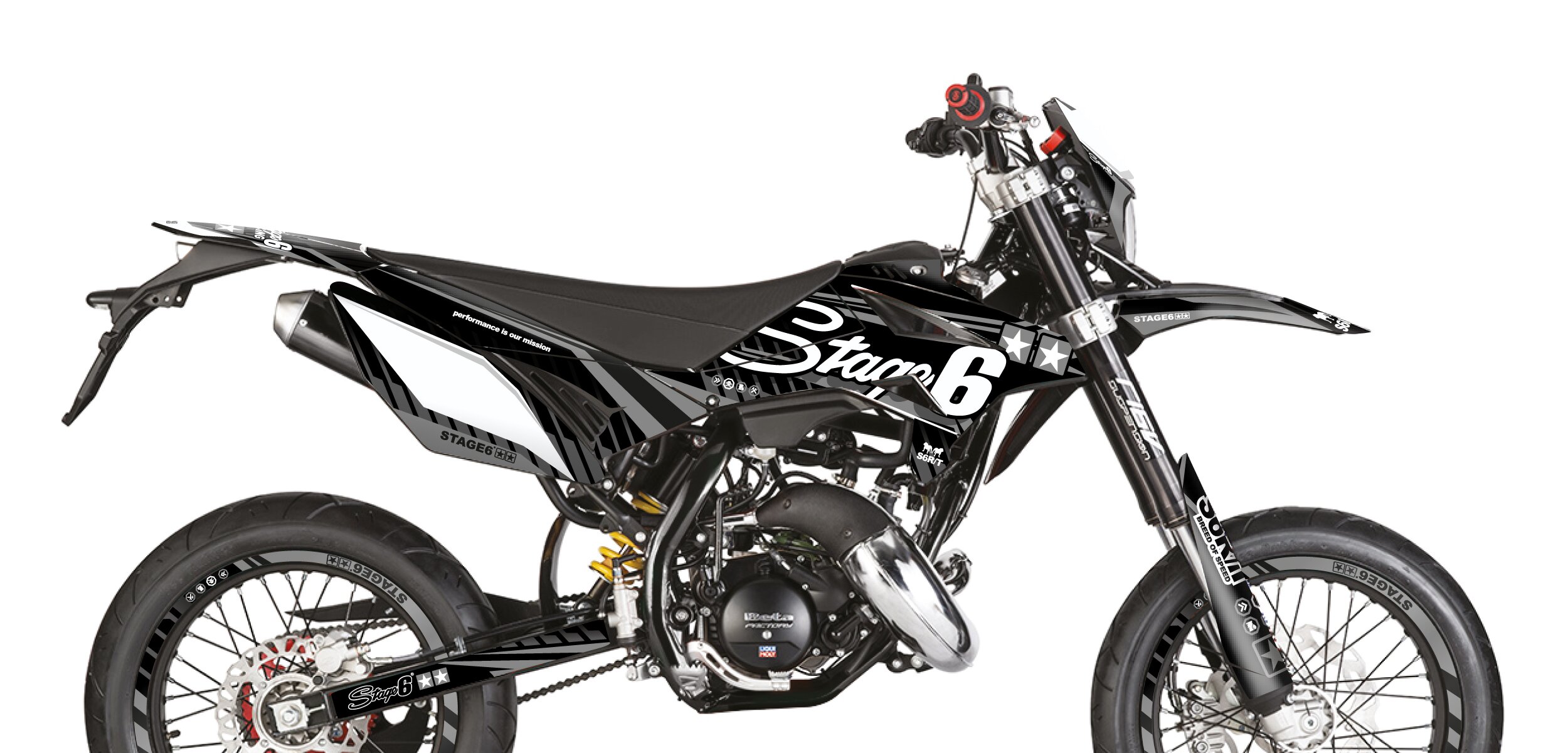 Stage6 Sada samolepek Beta RR 2011 - 2020 Stage6, černá