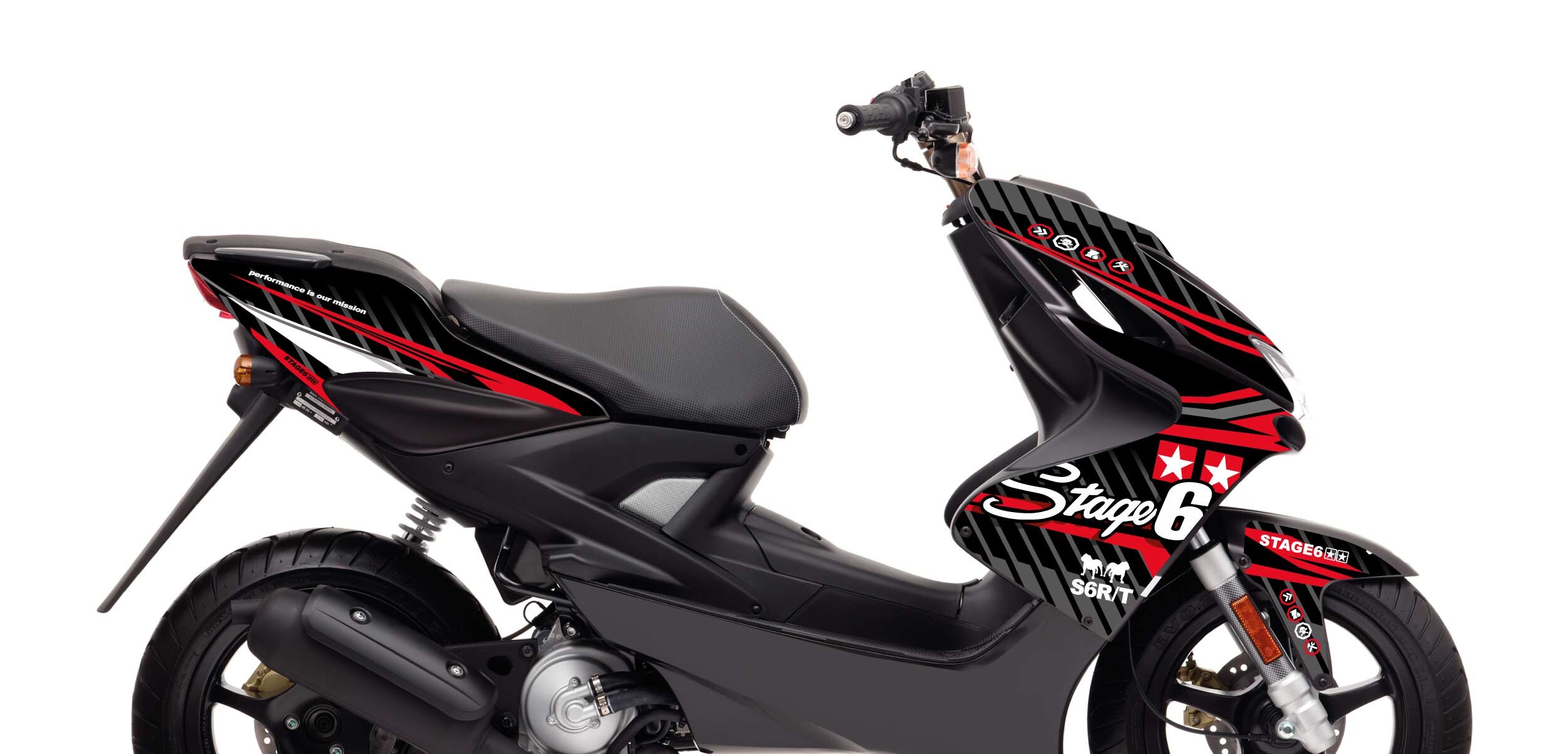 Stage6 Sada samolepek Yamaha Aerox do 2013 Stage6, červená