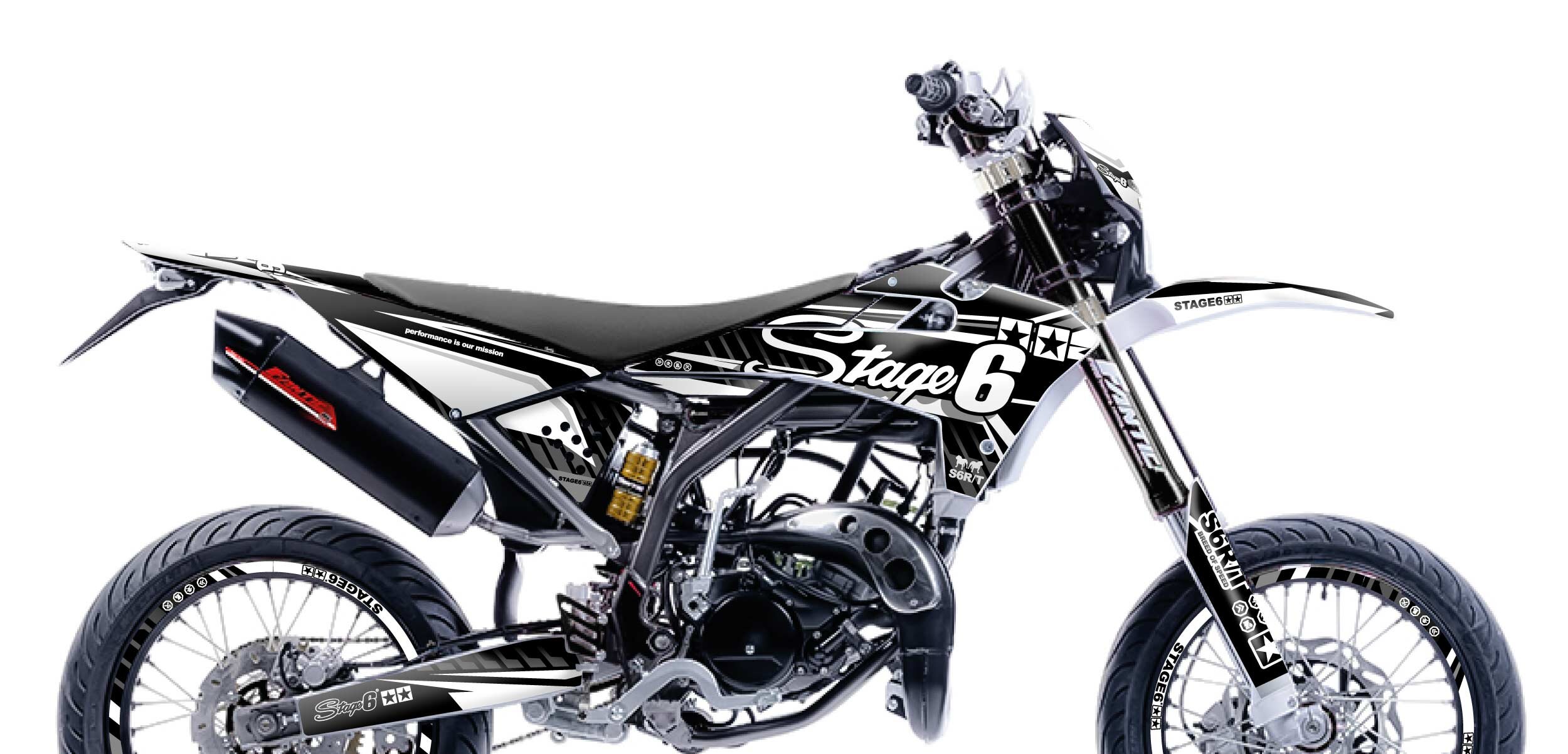 Stage6 Sada samolepek Fantic XM 50 2017 - 2022 Stage6, bílá