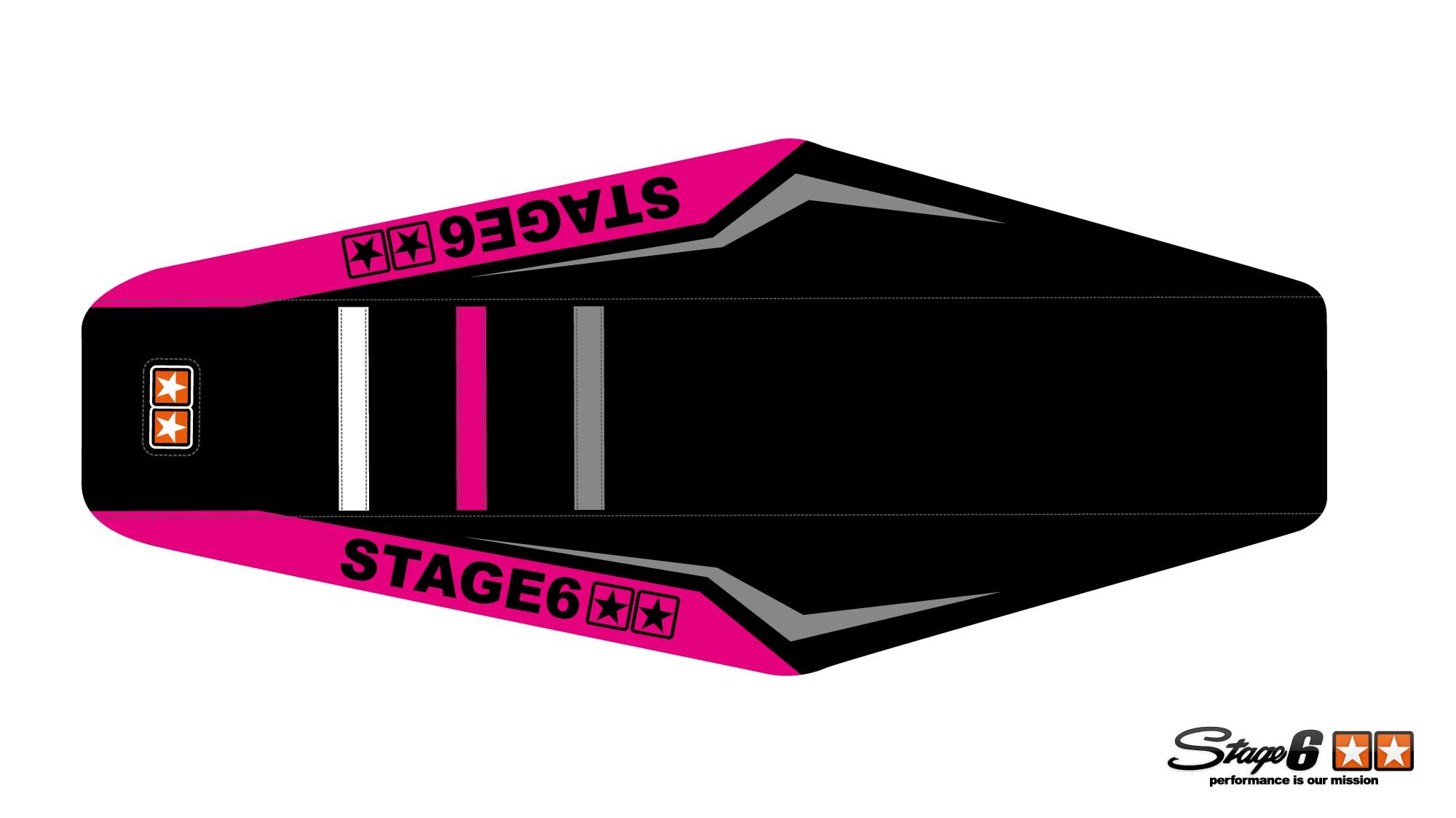 Potah sedla Derbi X-Treme 2018 - 2020 Stage6 Full Covering, růžová