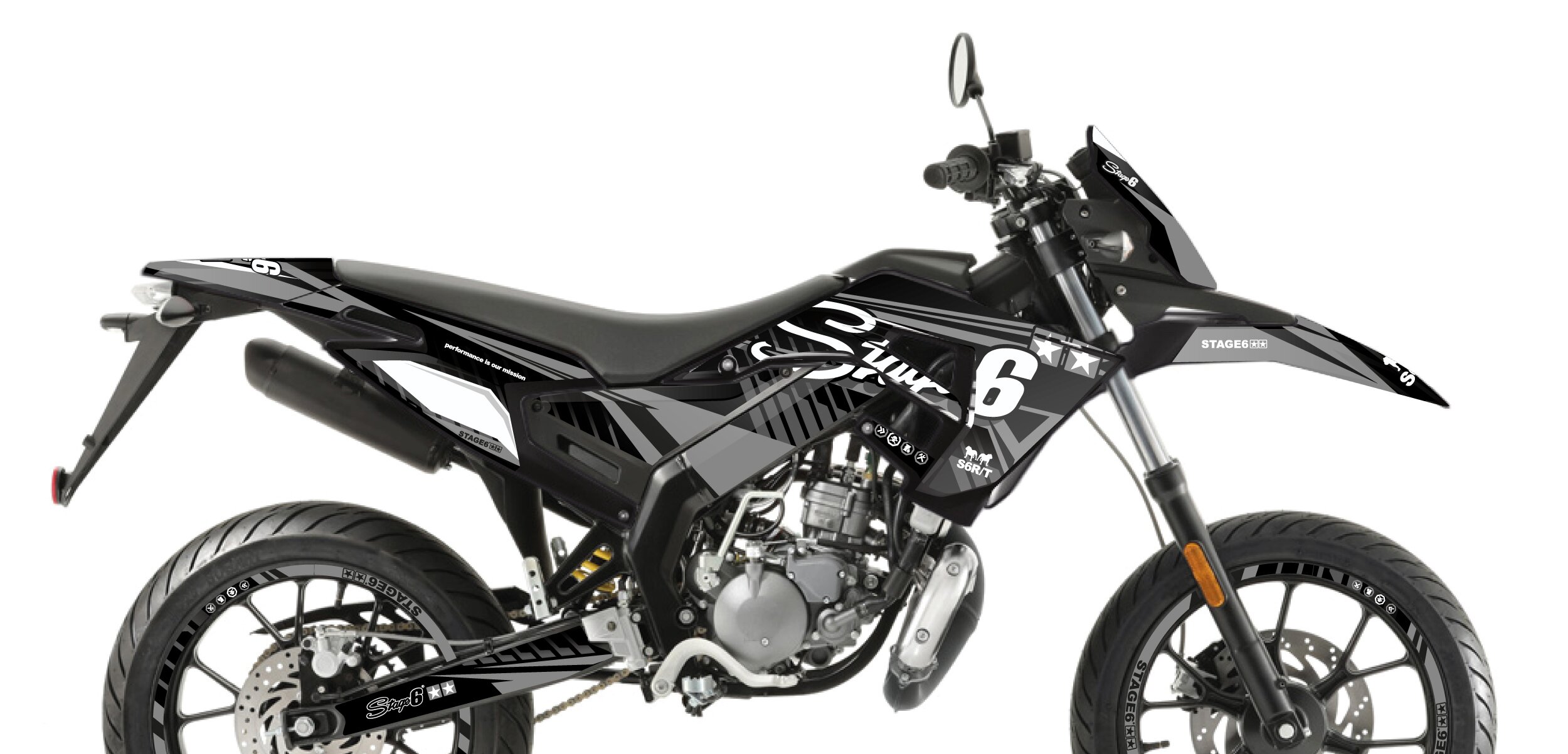 Stage6 Sada samolepek Derbi X-Treme 2018 - 2020 Stage6, černá