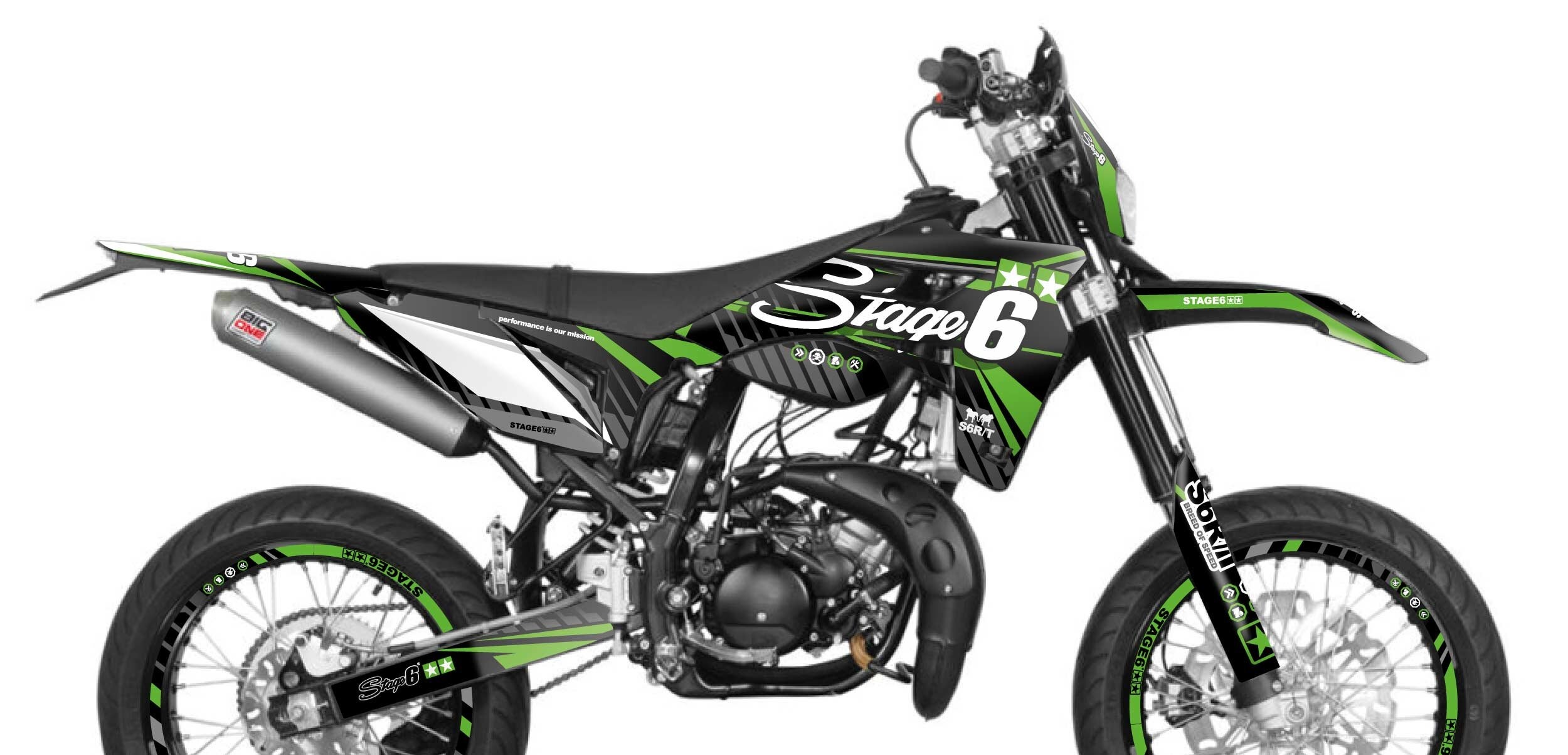 Stage6 Sada samolepek Sherco SM-R 50 od 2018 Stage6, zelená