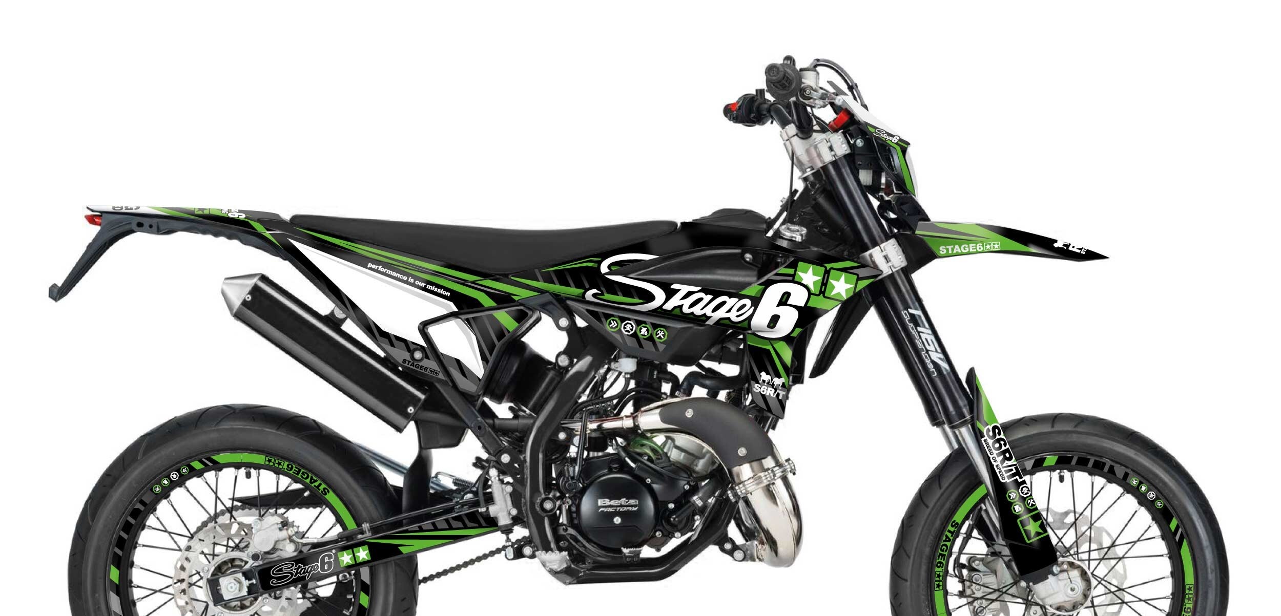 Stage6 Sada samolepek  Beta RR od 2021 Stage6, zelená