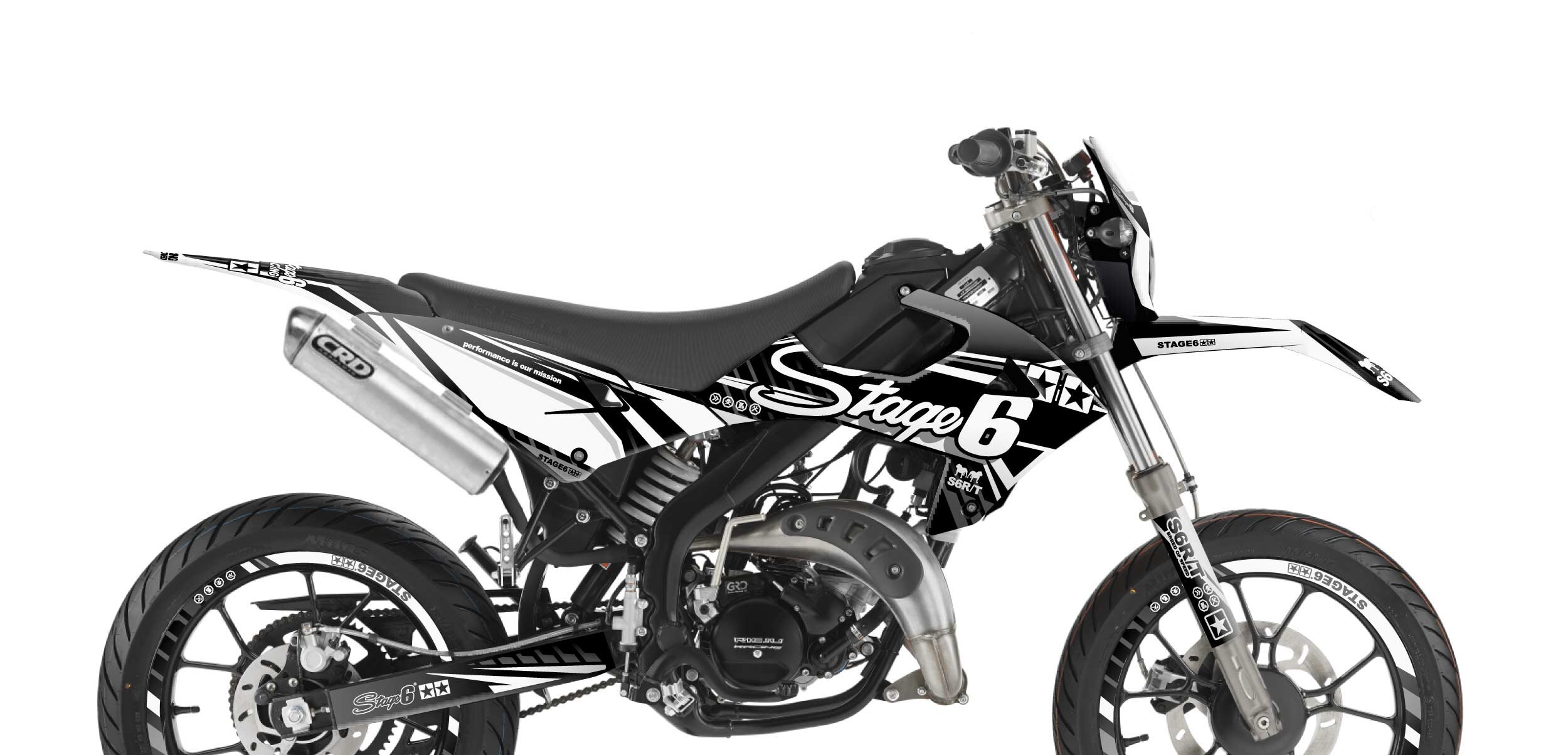 Stage6 Sada samolepek Rieju MRT od 2022 Stage6, bílá