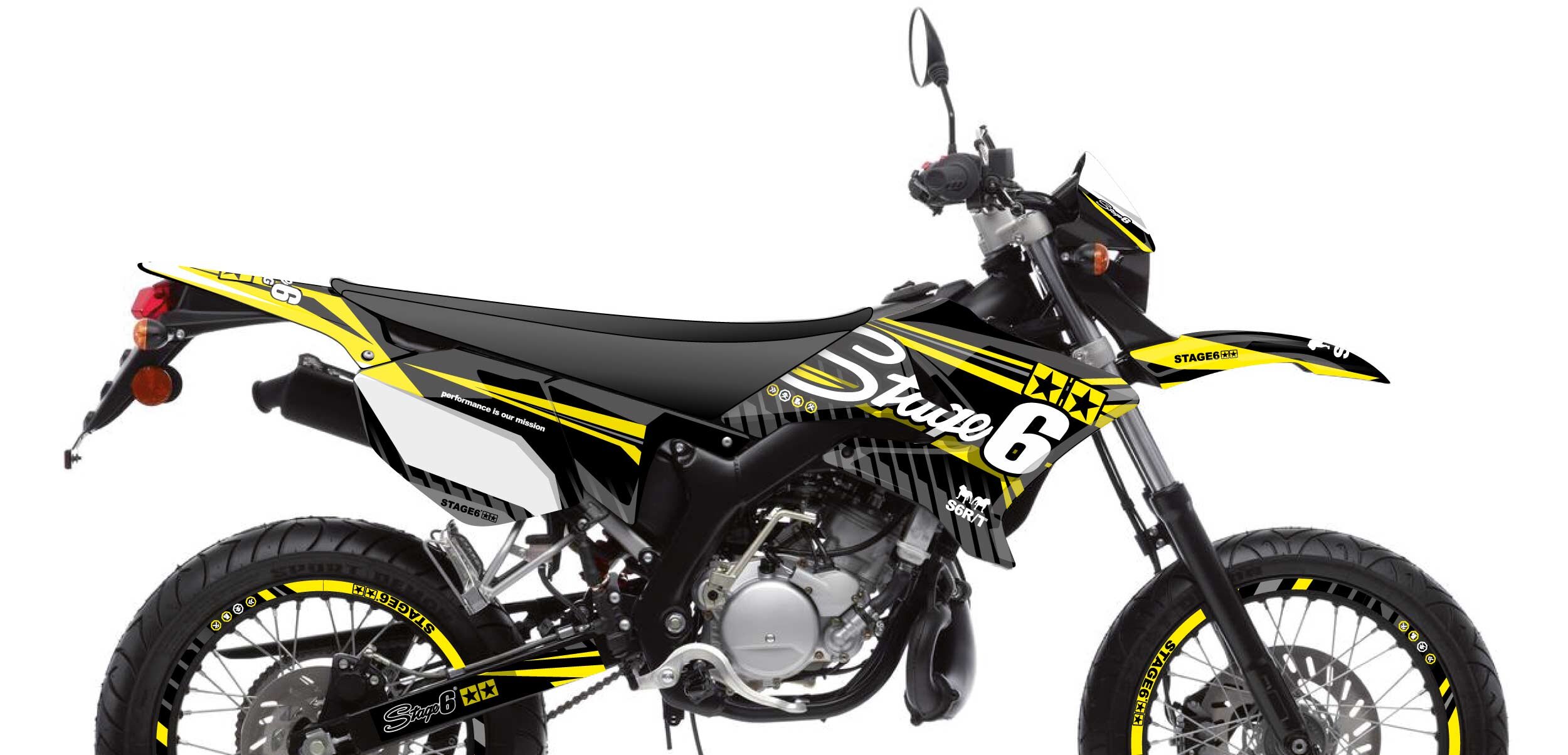 Sada samolepek Yamaha DT 50 Stage6 žlutá