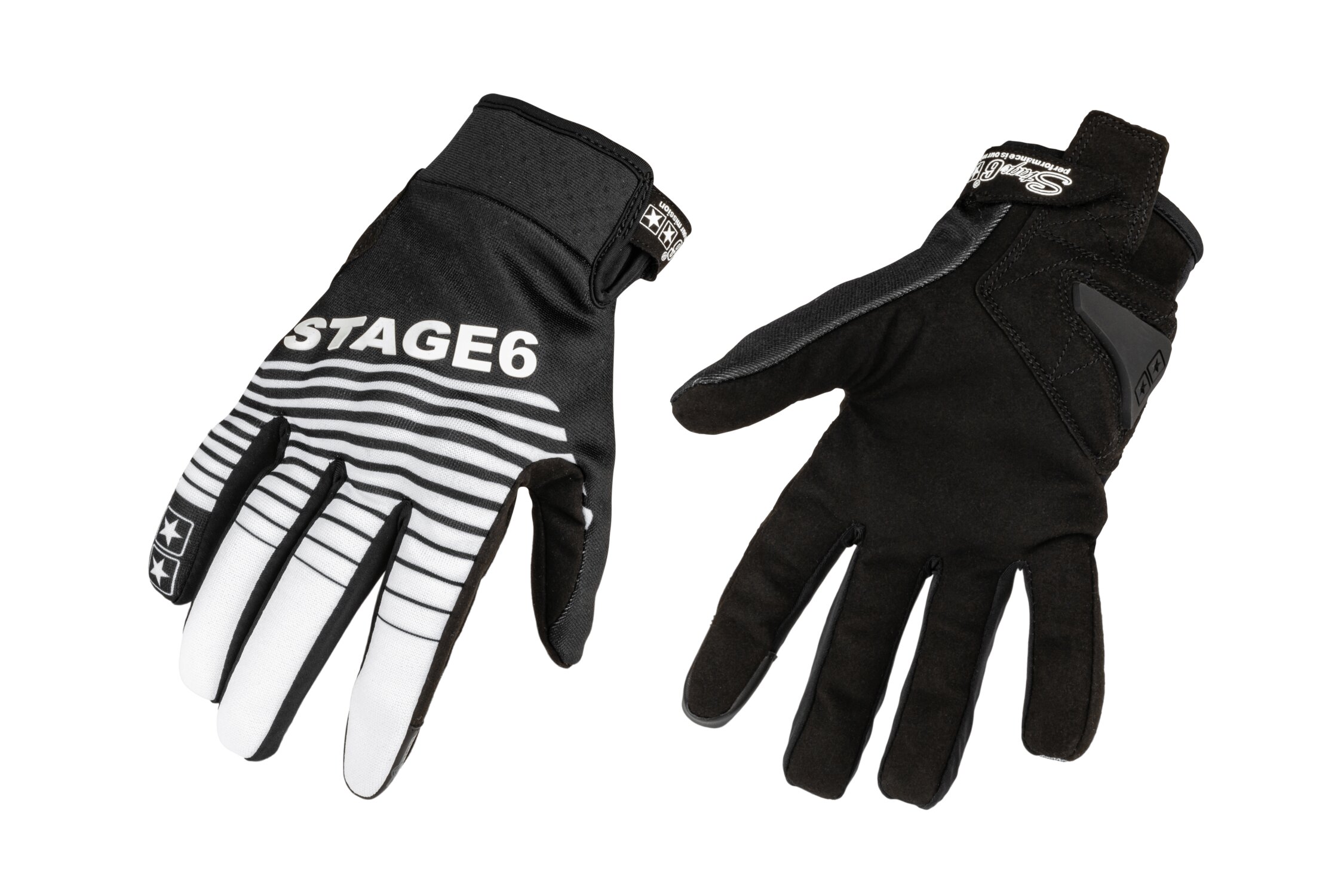 Motocyklové rukavice Stage6 Street Pure bílá / černá S