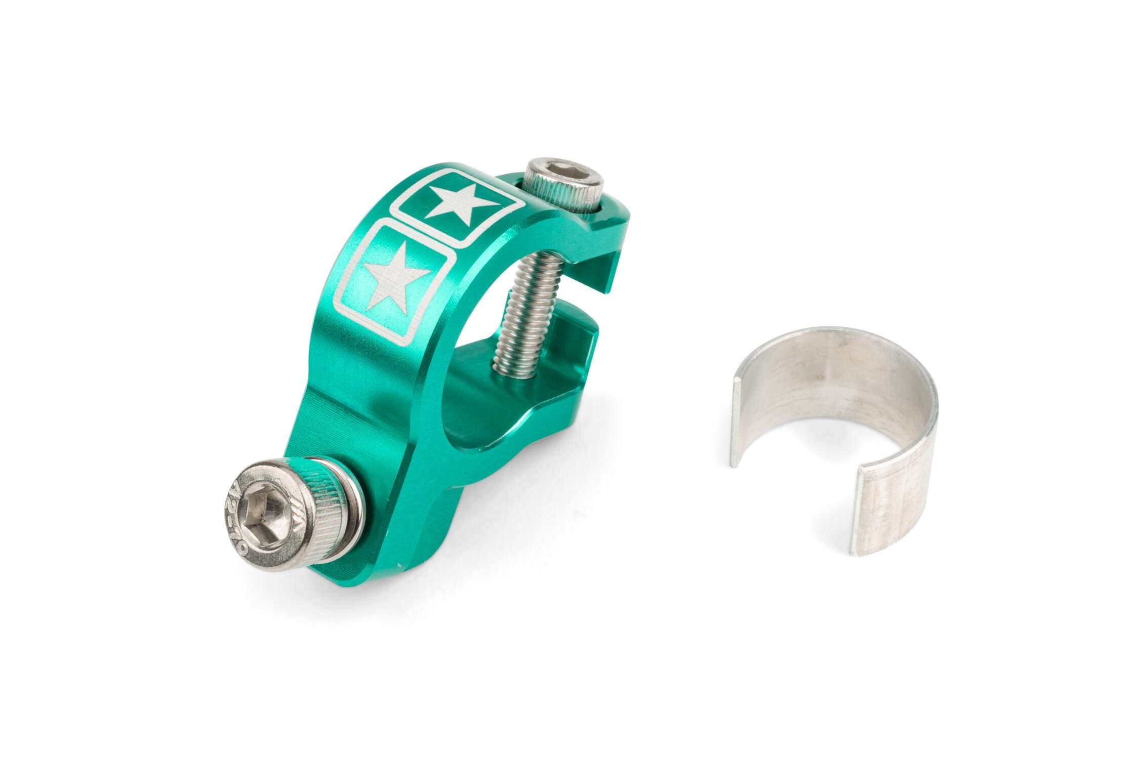 Svorka výfuku Stage6 Alu CNC tyrkysová