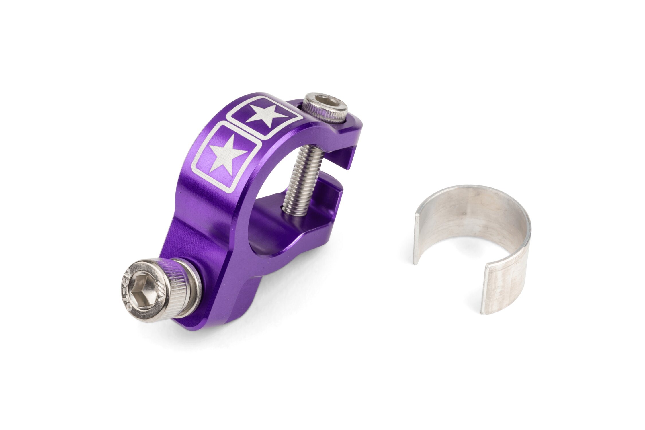 Svorka výfuku Stage6 Alu CNC fialová