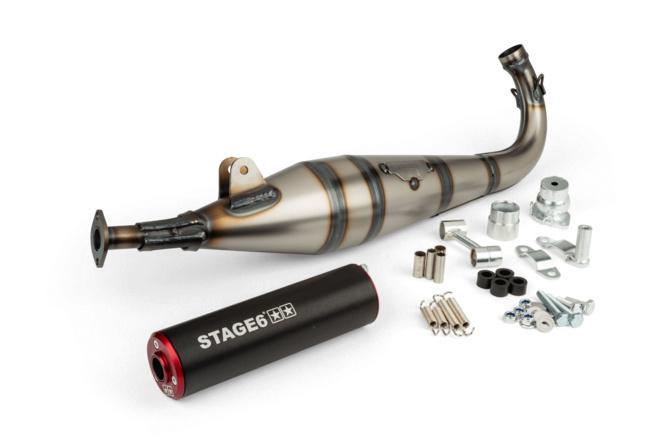 Výfuk Stage6 StreetRace Peugeot 103 SP červená / černá