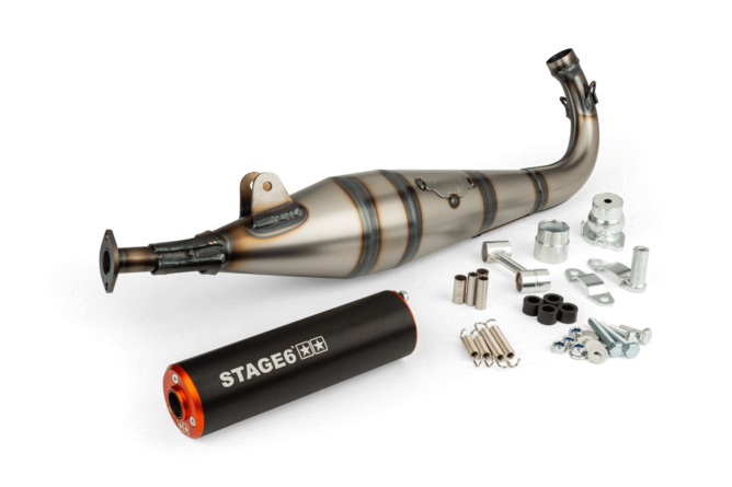 Výfuk Stage6 StreetRace Peugeot 103 SP oranžová / černá