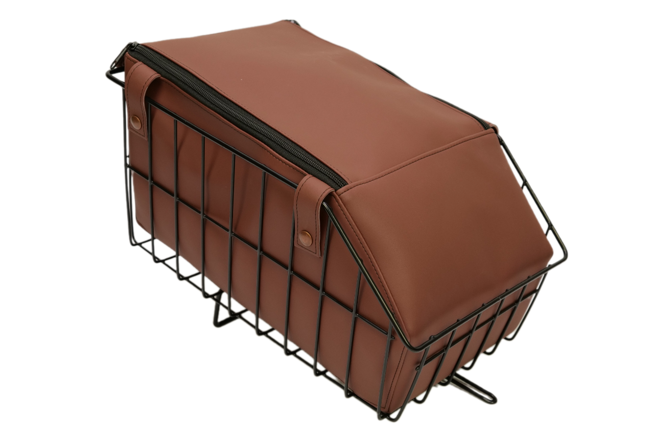 MOTOMAX, s.r.o. Box zadního košíku BABETTA 210, 225 - hnědá koženka "ELEGANT"  *M