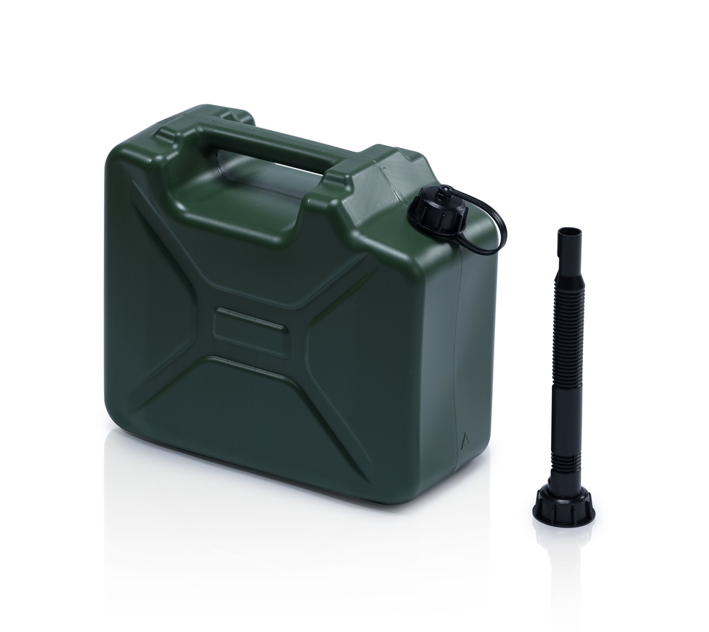 Czech Plastový kanystr "ARMY" na PHM s výpustnou trubicí - 10 l