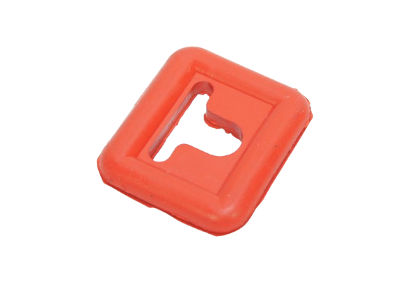 Průchodka krycího plechu / brýlí JAWA 50 - 550, 555 - červená  *M